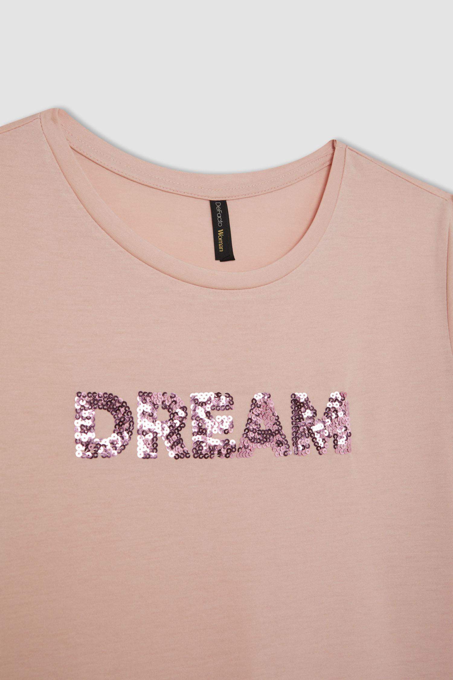 T-Shirt coupe régulière imprimé à Manches Courtes et à Col rond