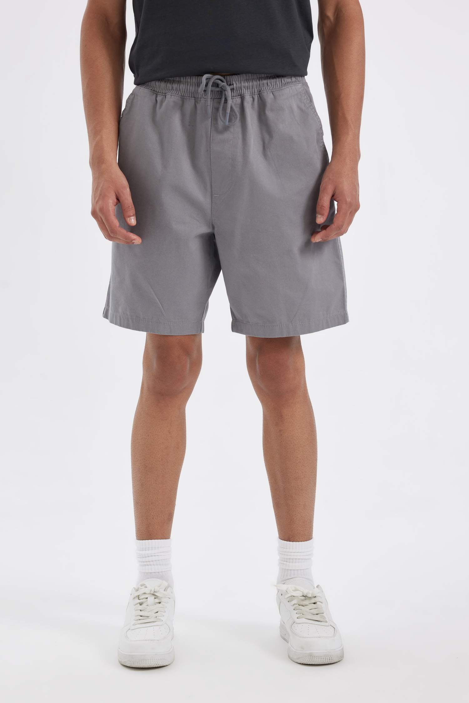 Relax Fit Gabardine Bermuda Shorts