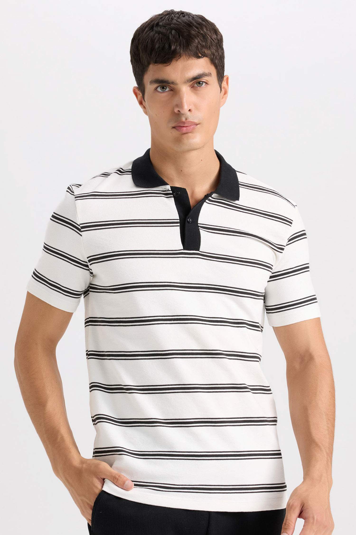 Slim Fit Polo Collar Polo T-Shirt