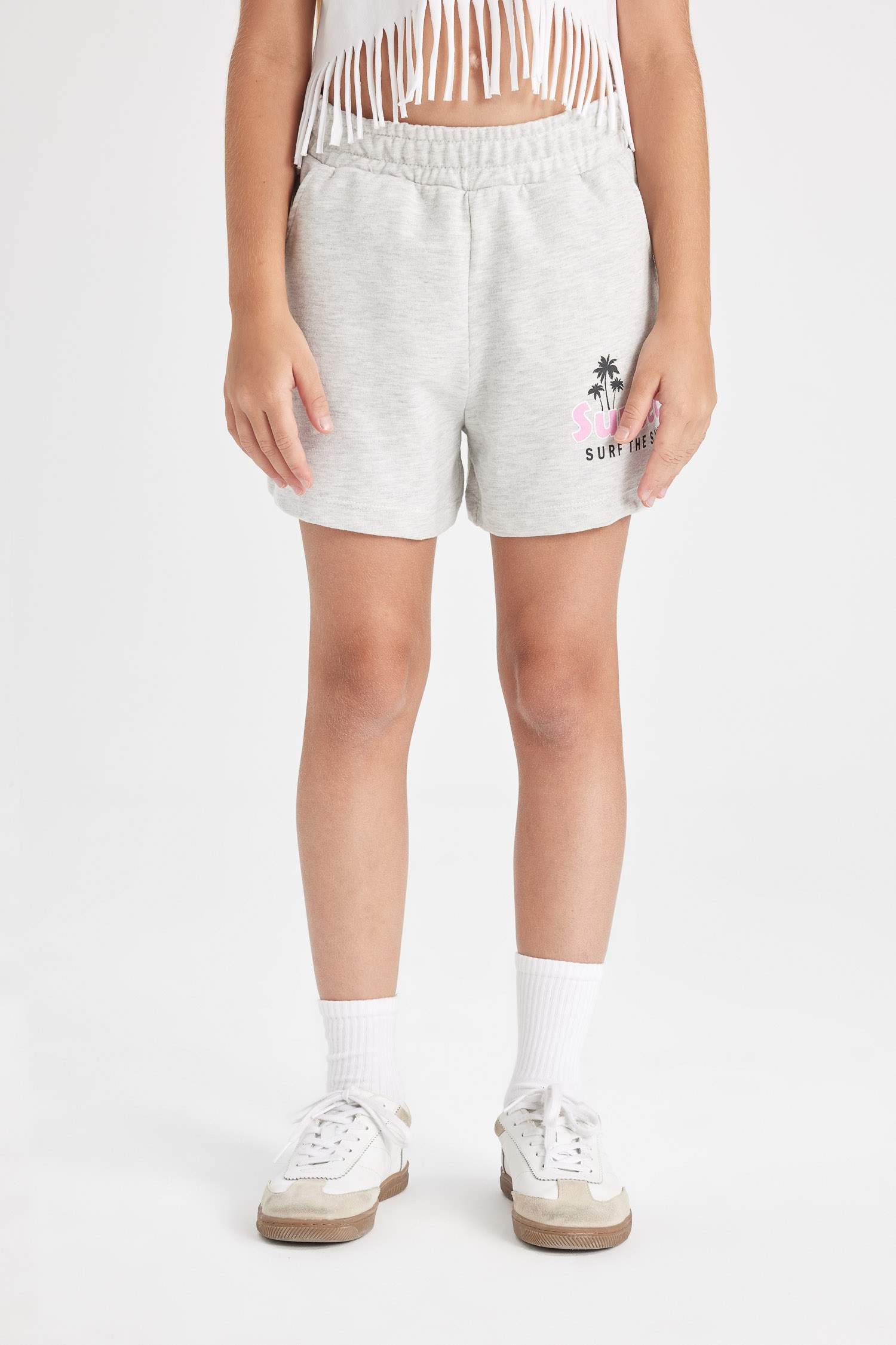 Girl Sweatshirt Fabric Shorts