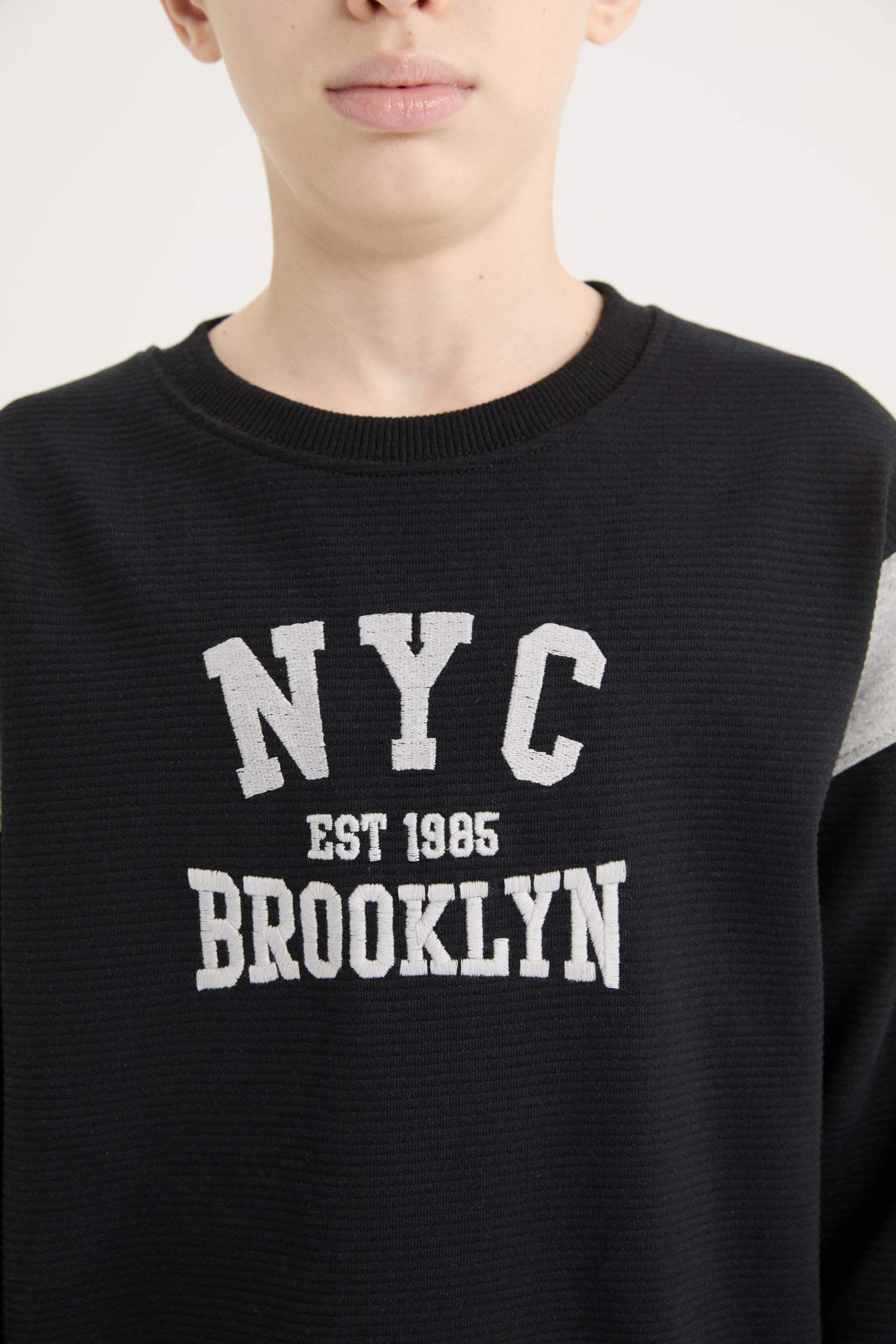 Erkek Çocuk 2'li Takım Baskılı Sweatshirt Eşofman Altı