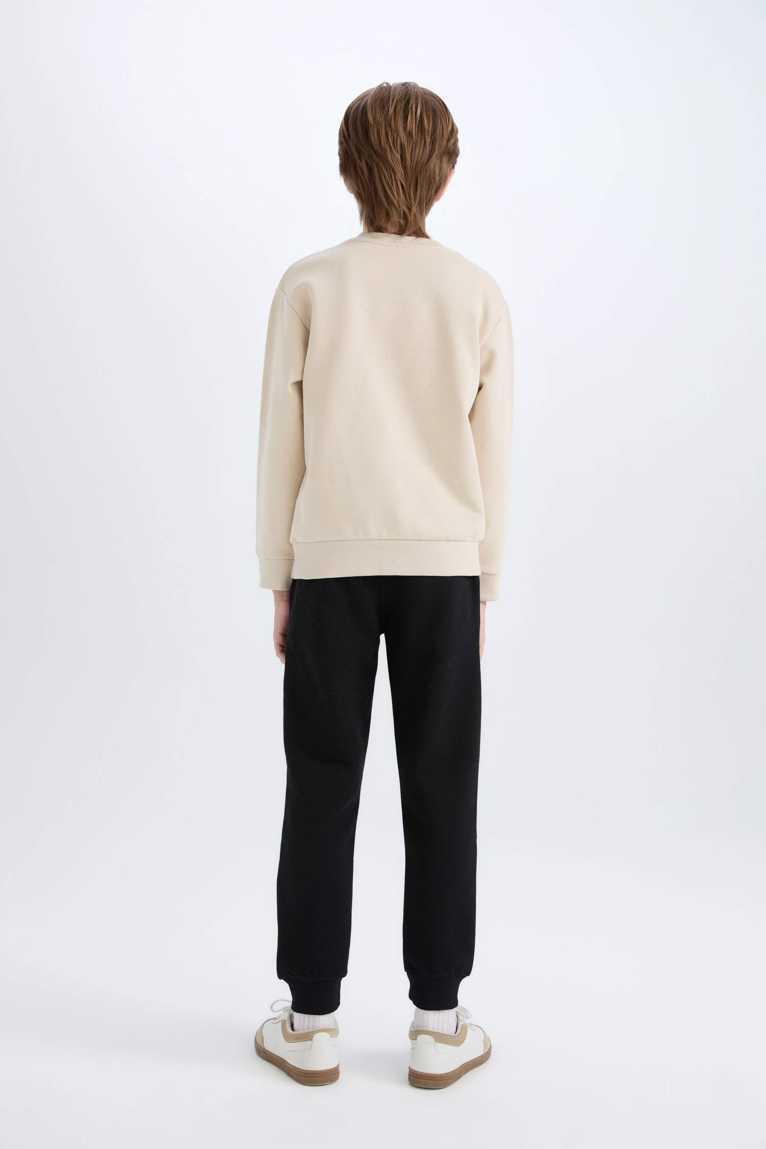 Erkek Çocuk 2'li Takım Baskılı Sweatshirt Beli Lastikli Jogger Alt