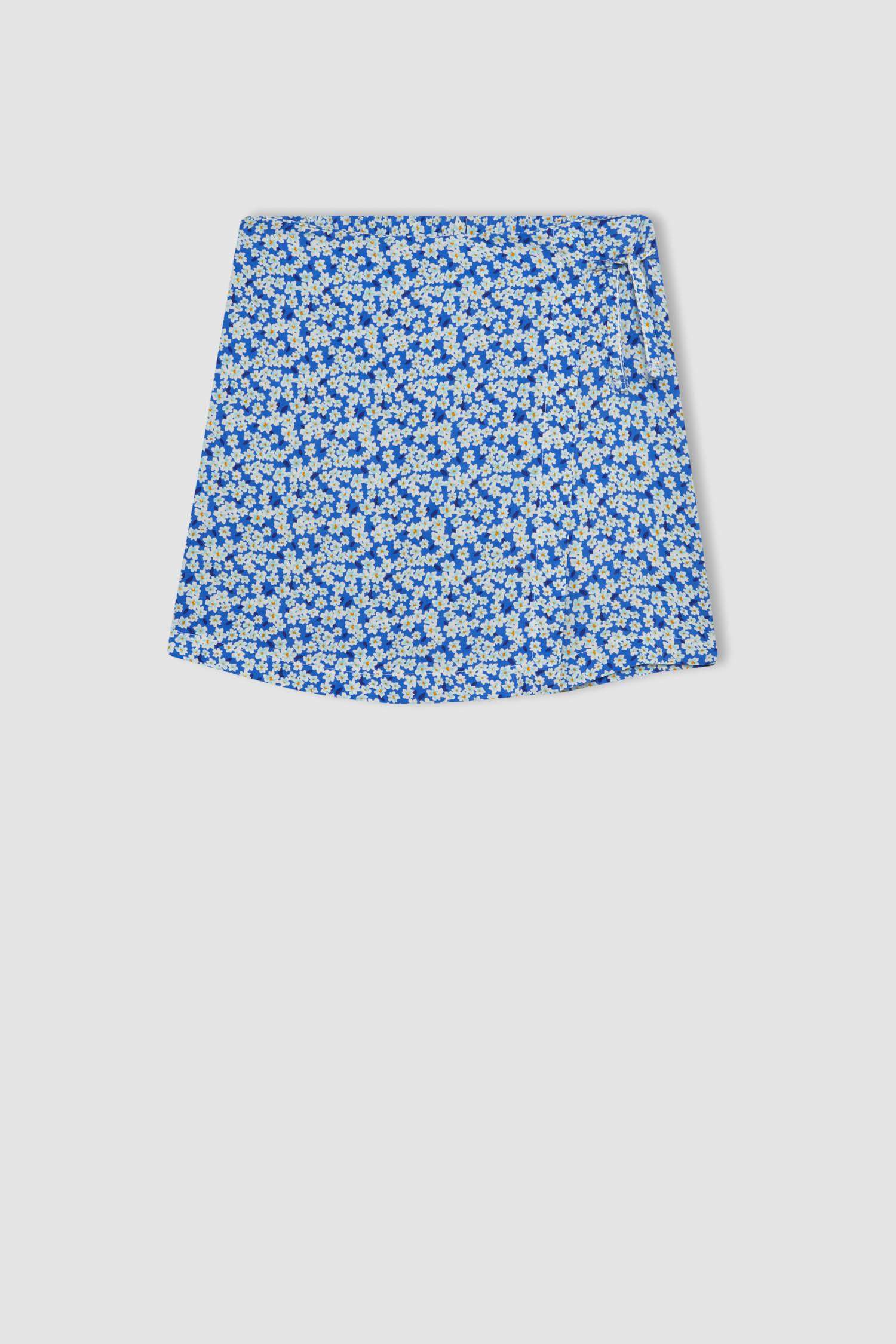 Girl Short Sleeve T-Shirt Floral Skort Viscose 2 Piece Set