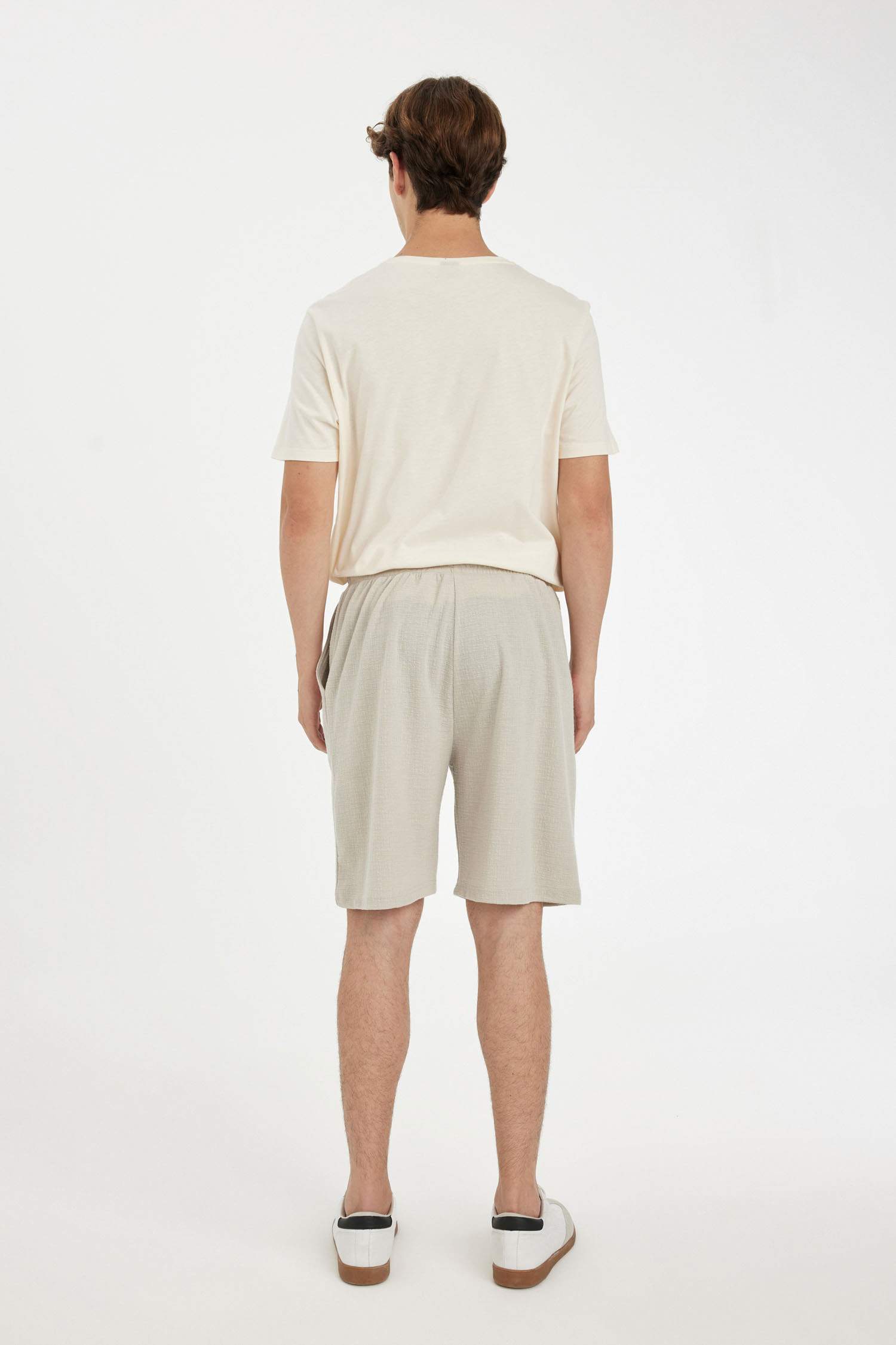 Relax Fit Combed Cotton Bermuda Shorts