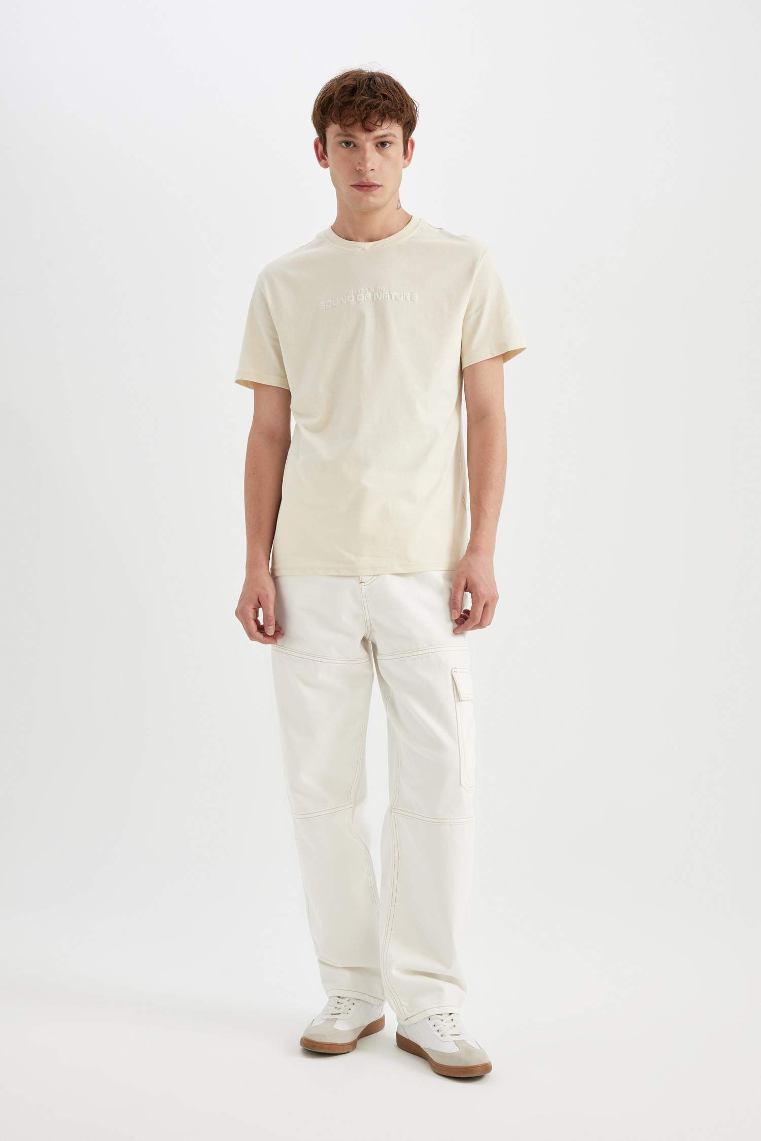 Regular Fit Crew Neck Printed Short Sleeve T-Shirt