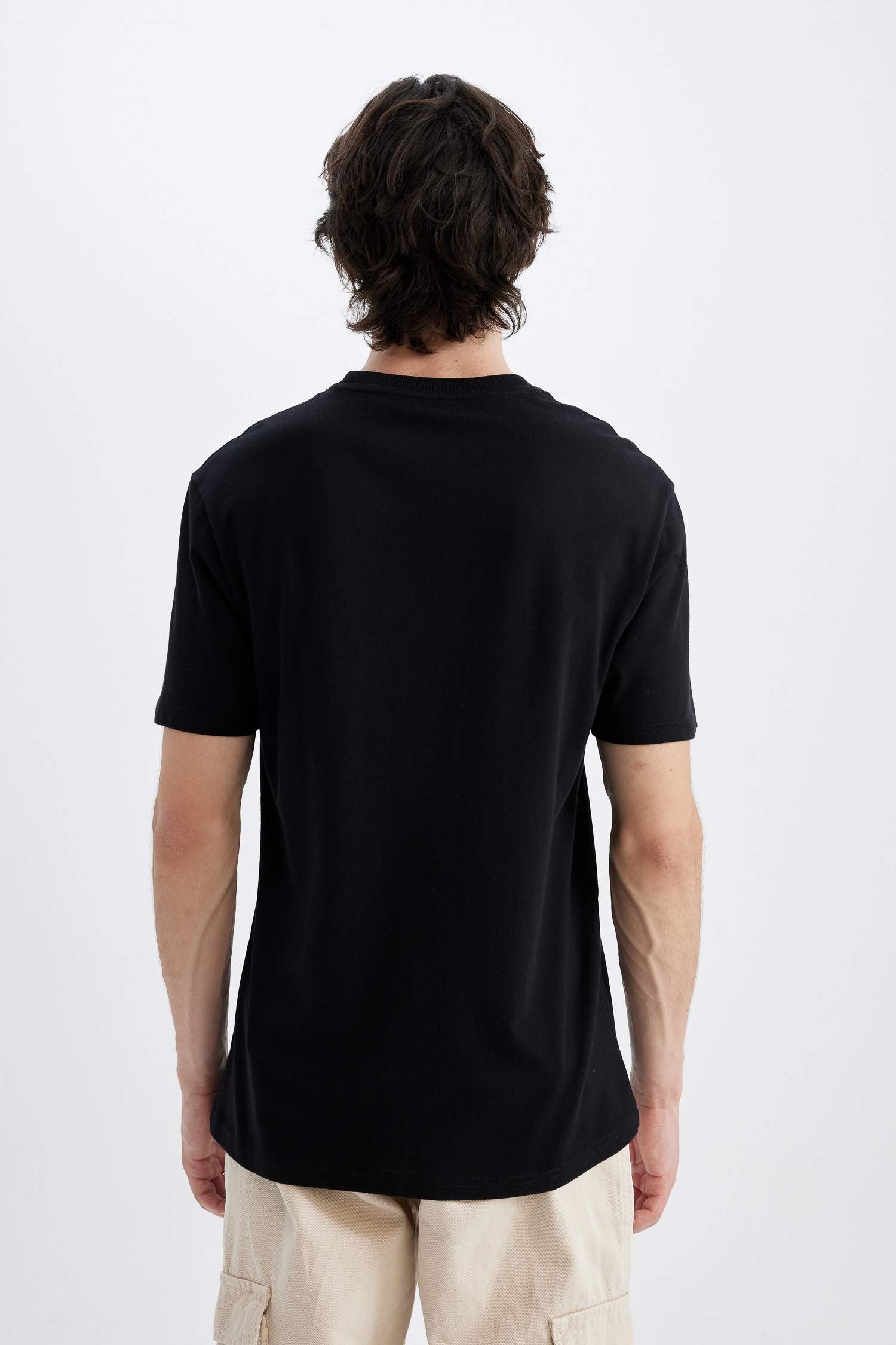 Regular Fit Crew Neck Cotton Basic T-Shirt