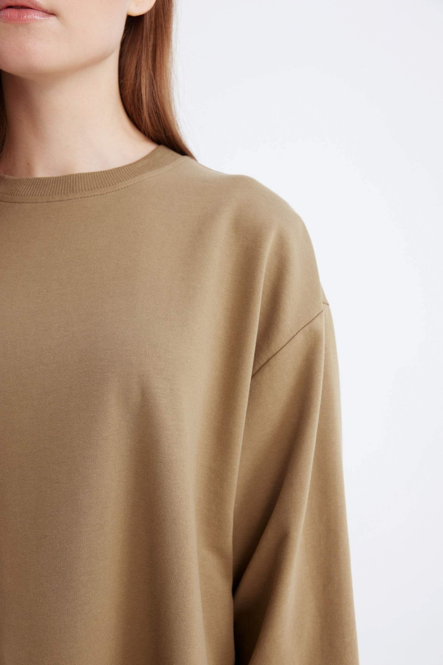 تونيك كم طويل قماش رقيق قصة عادية