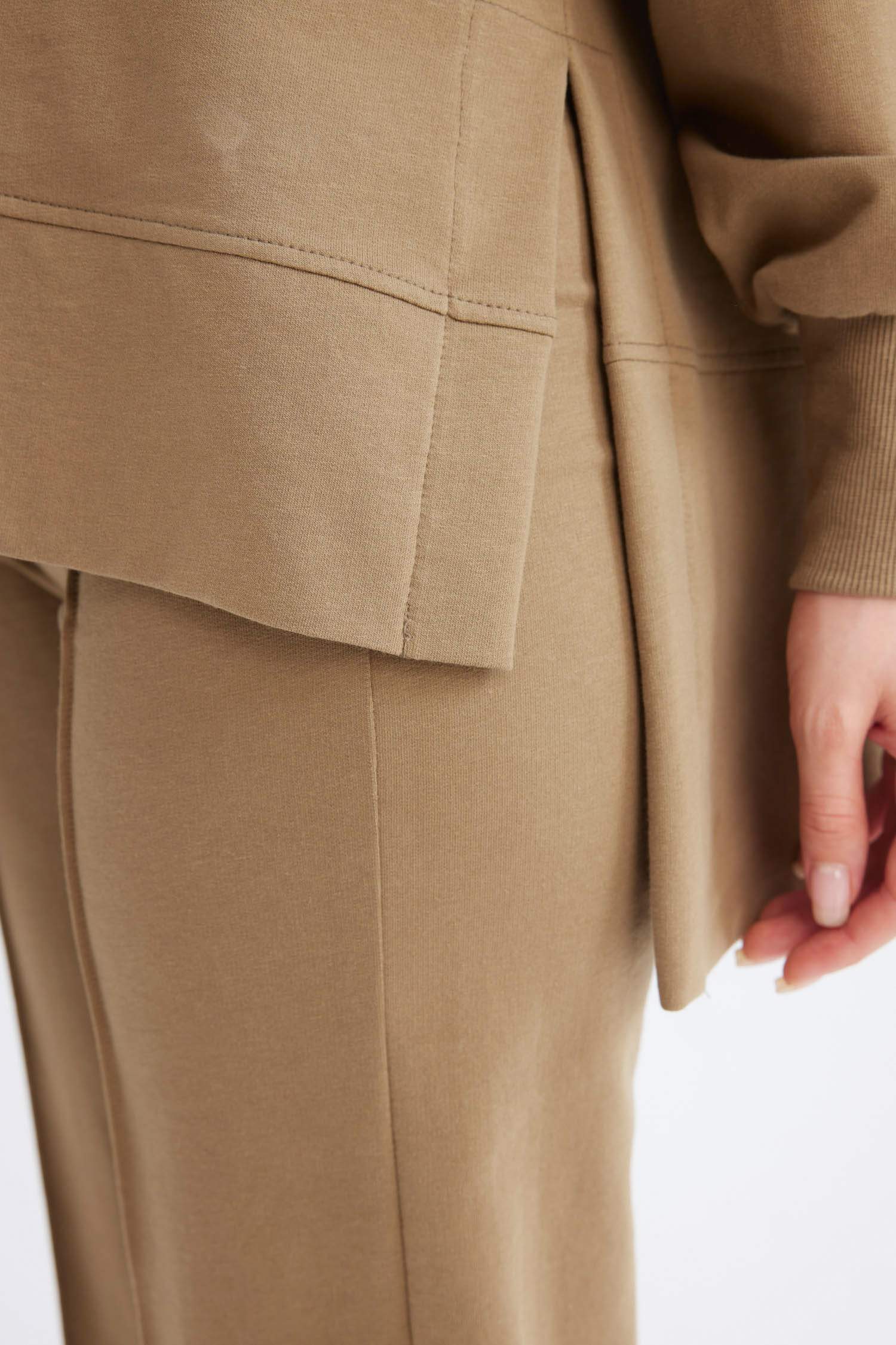 تونيك كم طويل قماش رقيق قصة عادية