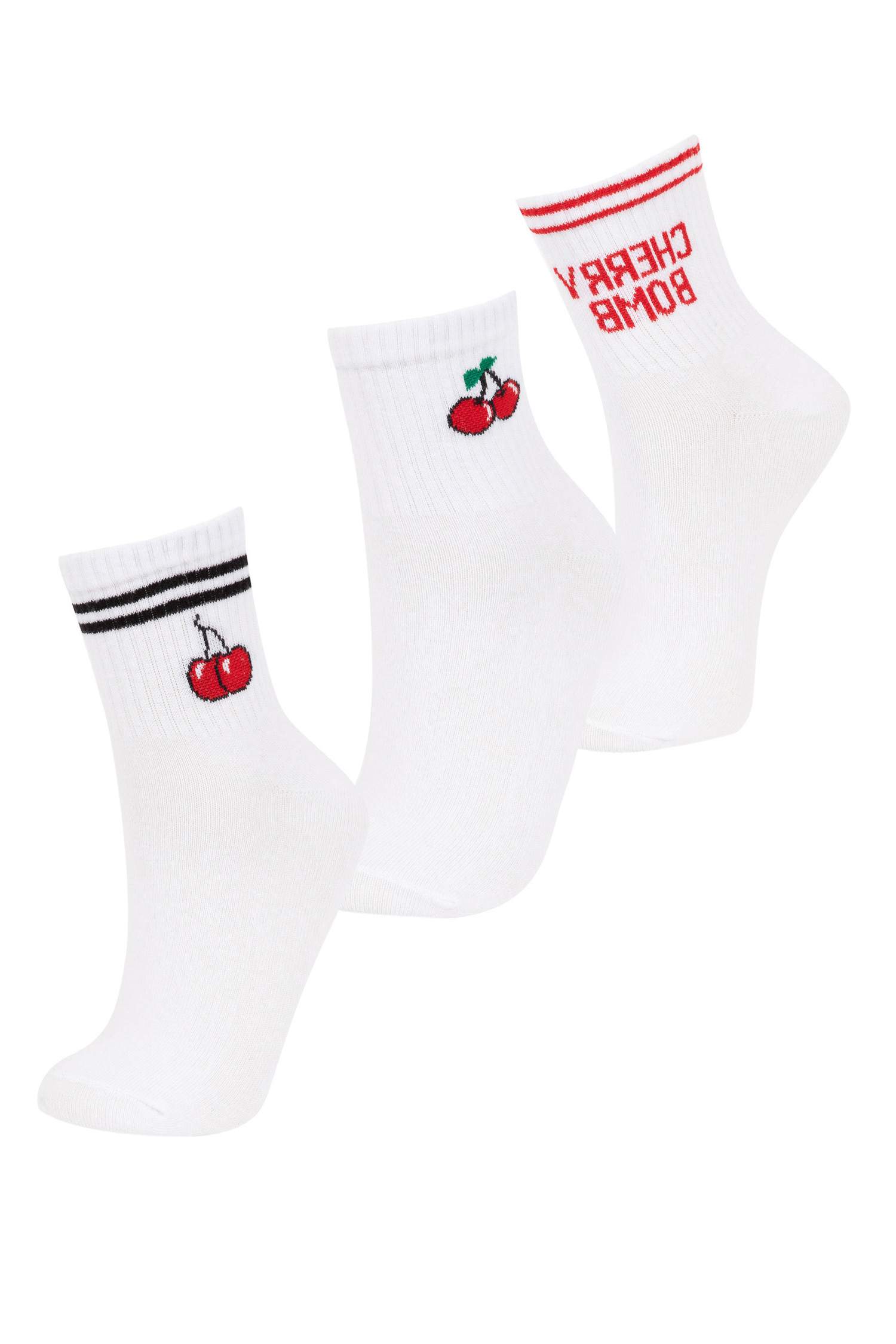 شرابات قصيرة نسائي قطن - 3 قطع