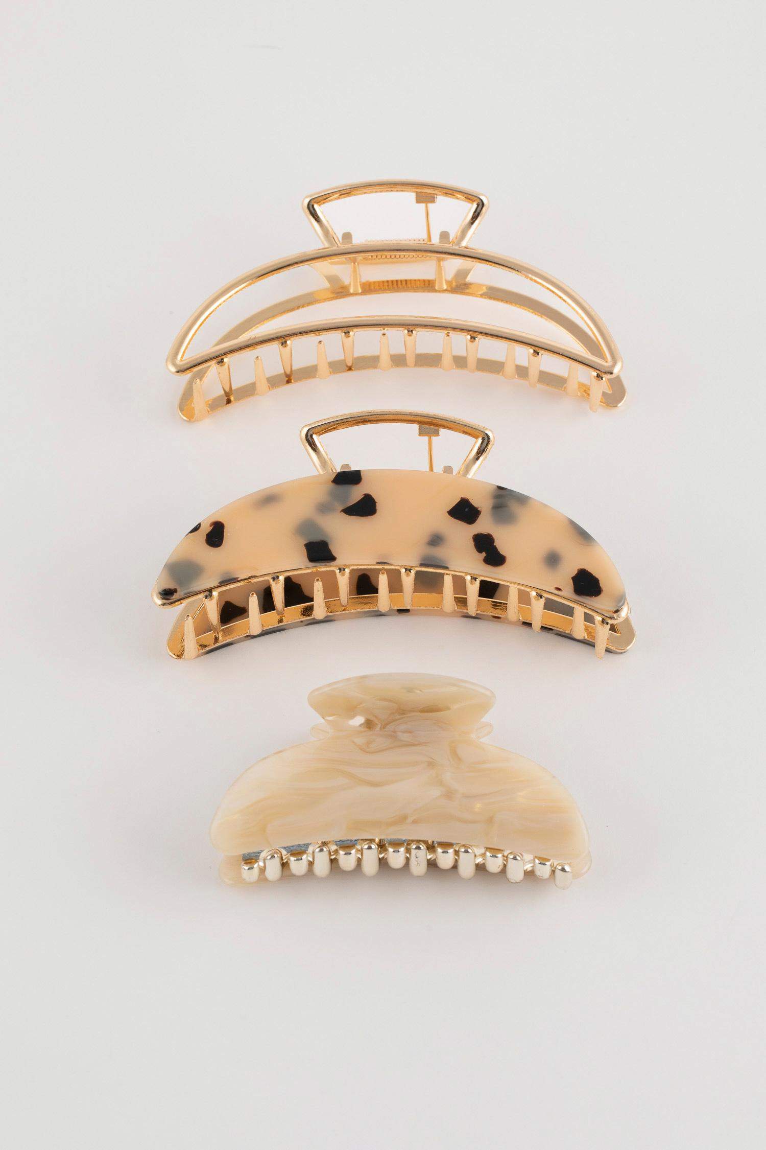 كلبس شعر بطعة تايجر - 3 قطع