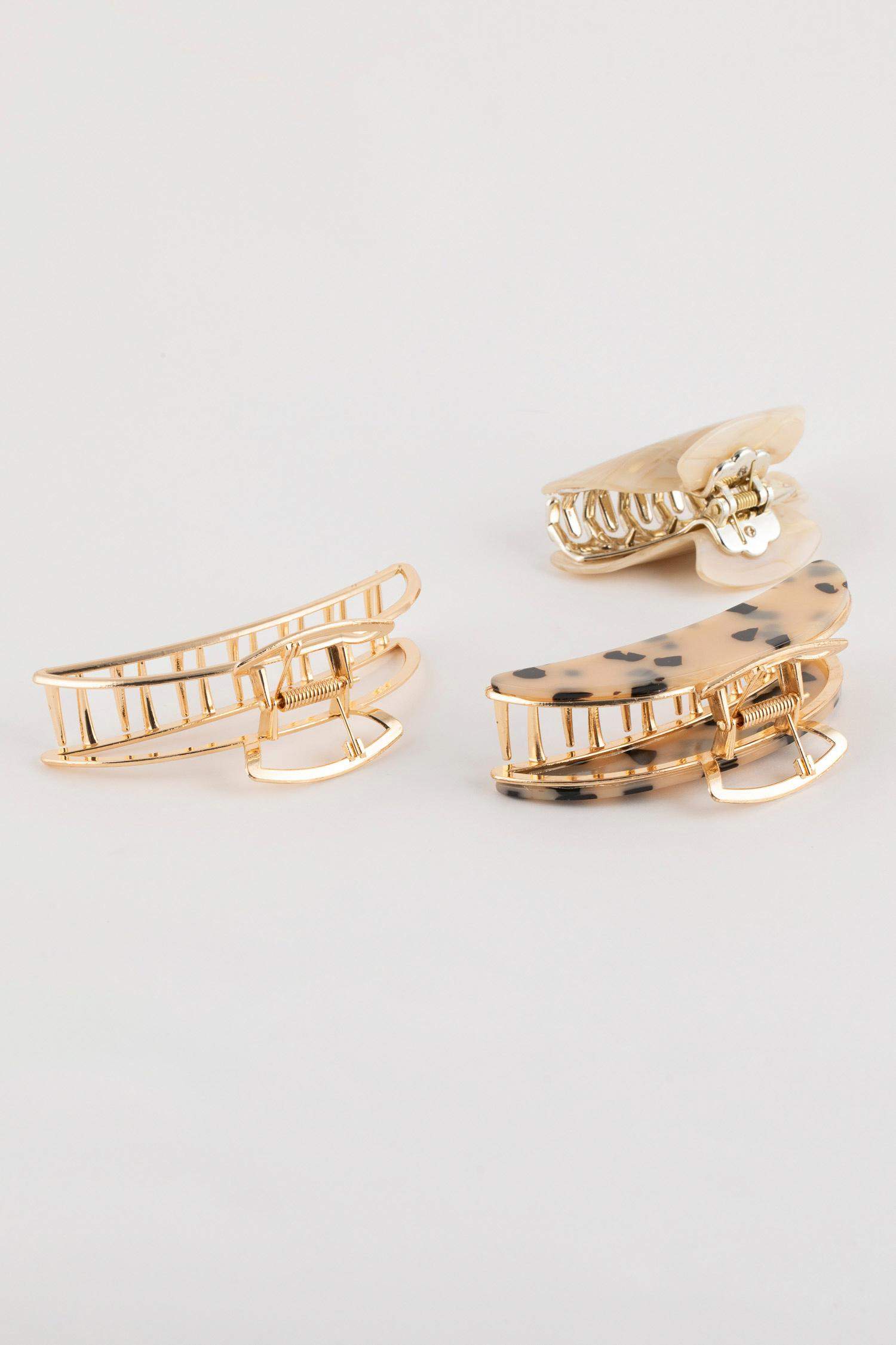 كلبس شعر بطعة تايجر - 3 قطع