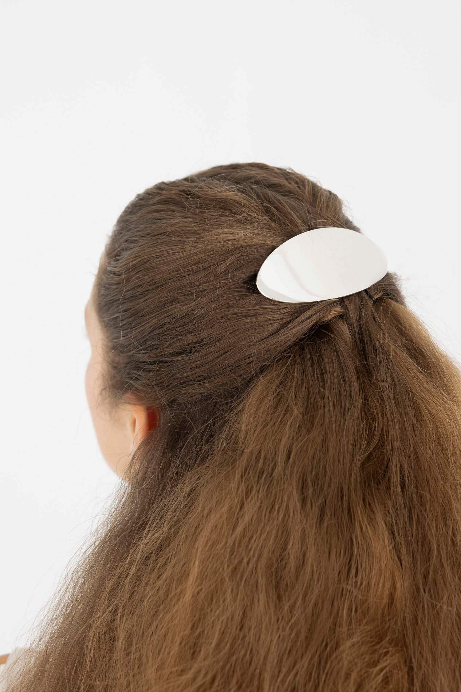 Kadın 2'li Silver Lastikli ve Çıtçıtlı Toka