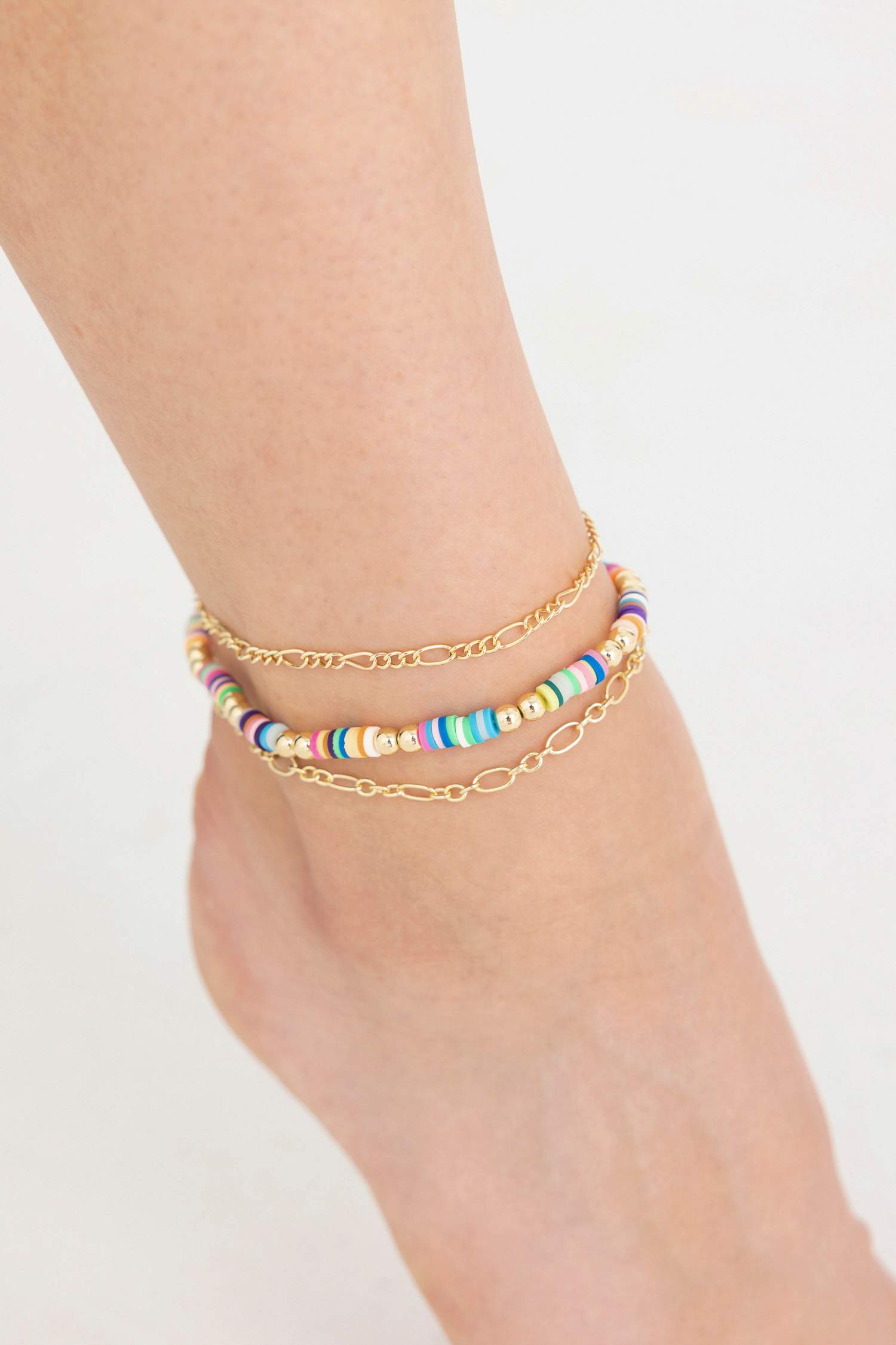 Bracelet de cheville en 3 pièces