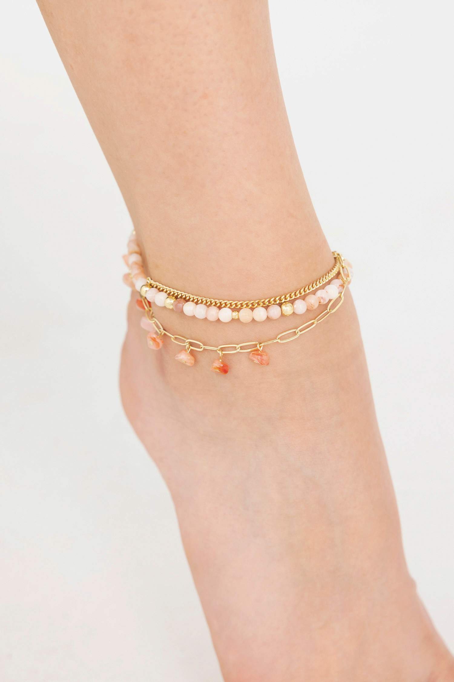 Bracelet de cheville en 3 pièces