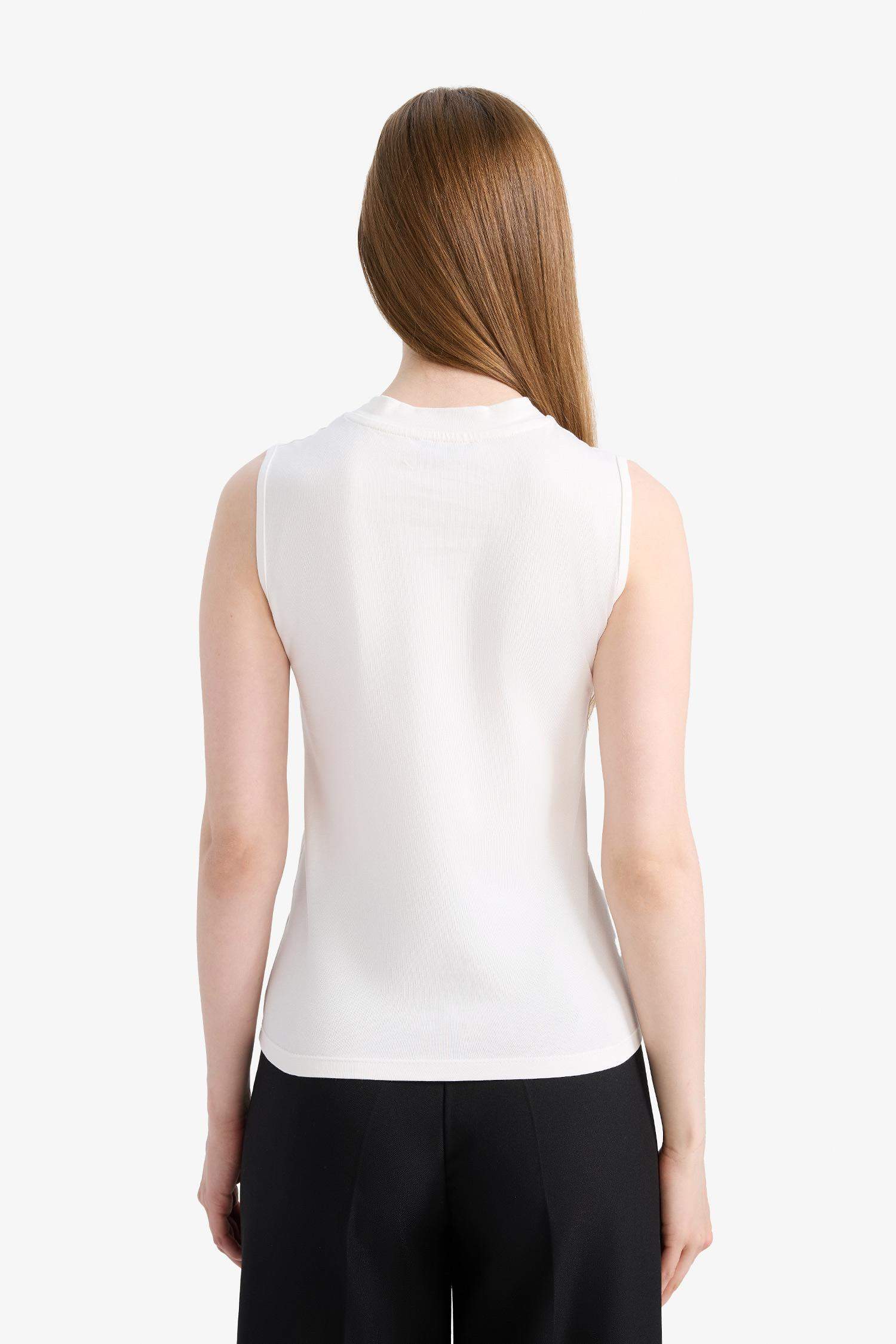 Bisiklet Yaka Basic Düz Atlet