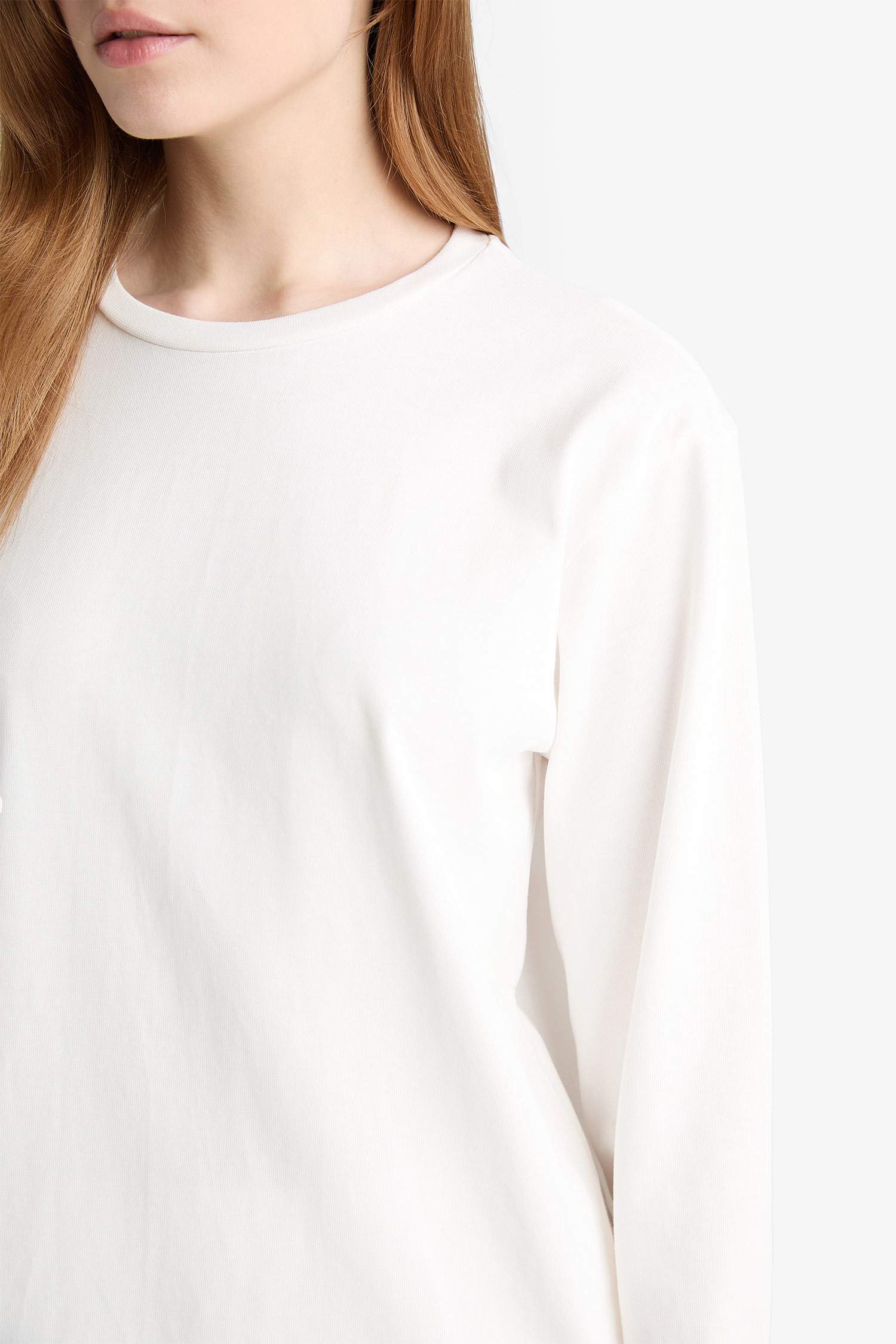 Tunique à col rond et manches longues Coupe régulière