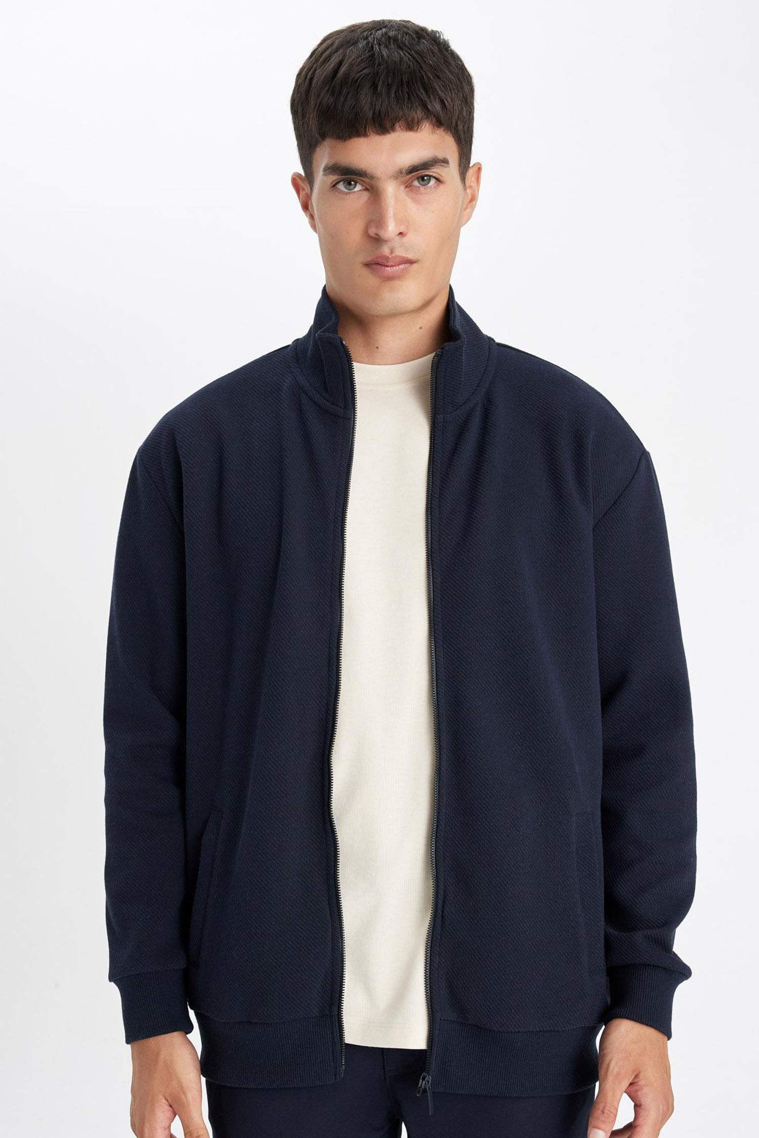 ыңғайлы пішім тік жаға Кардиган