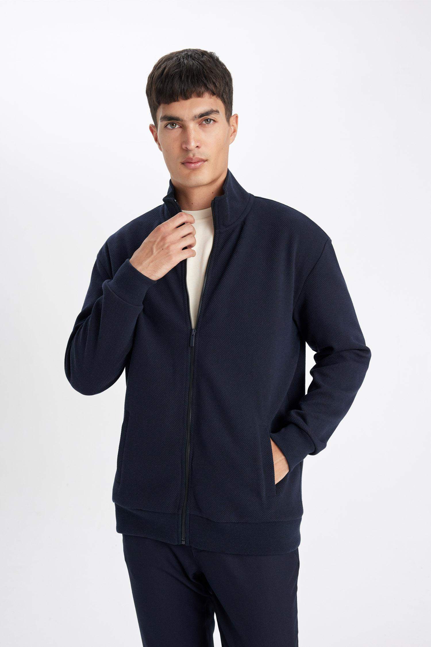 ыңғайлы пішім тік жаға Кардиган