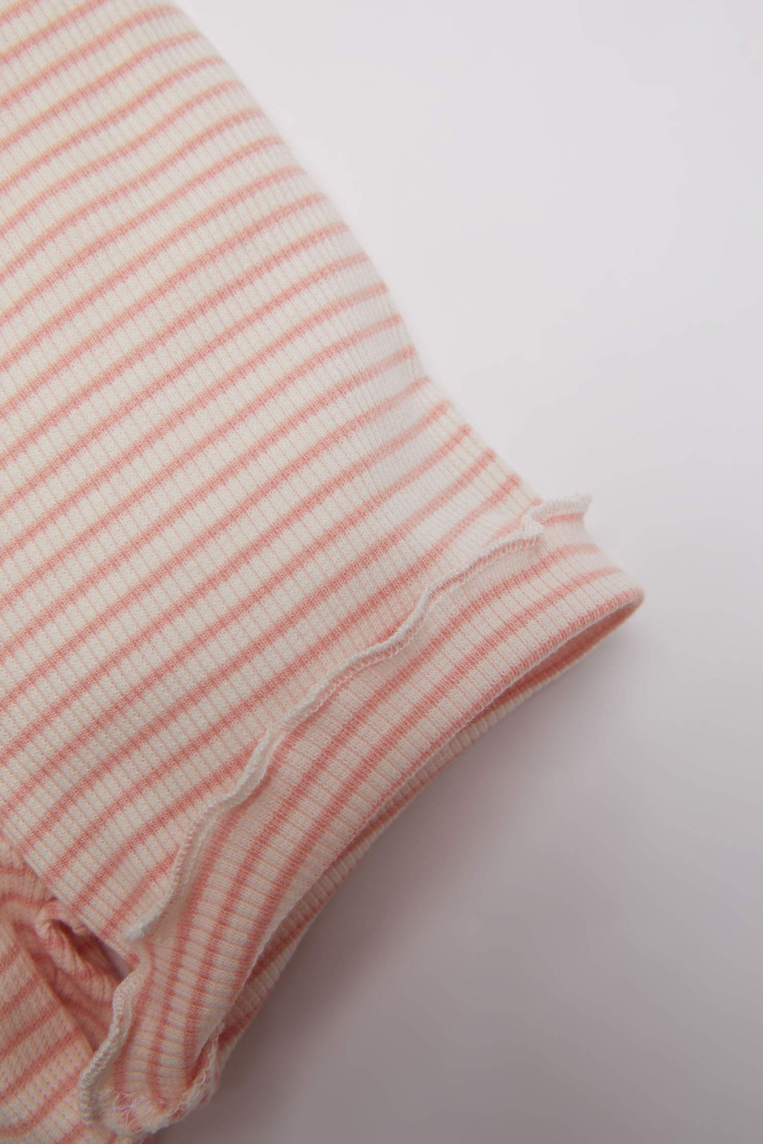 Baby Girl Striped Ribbed Shorts