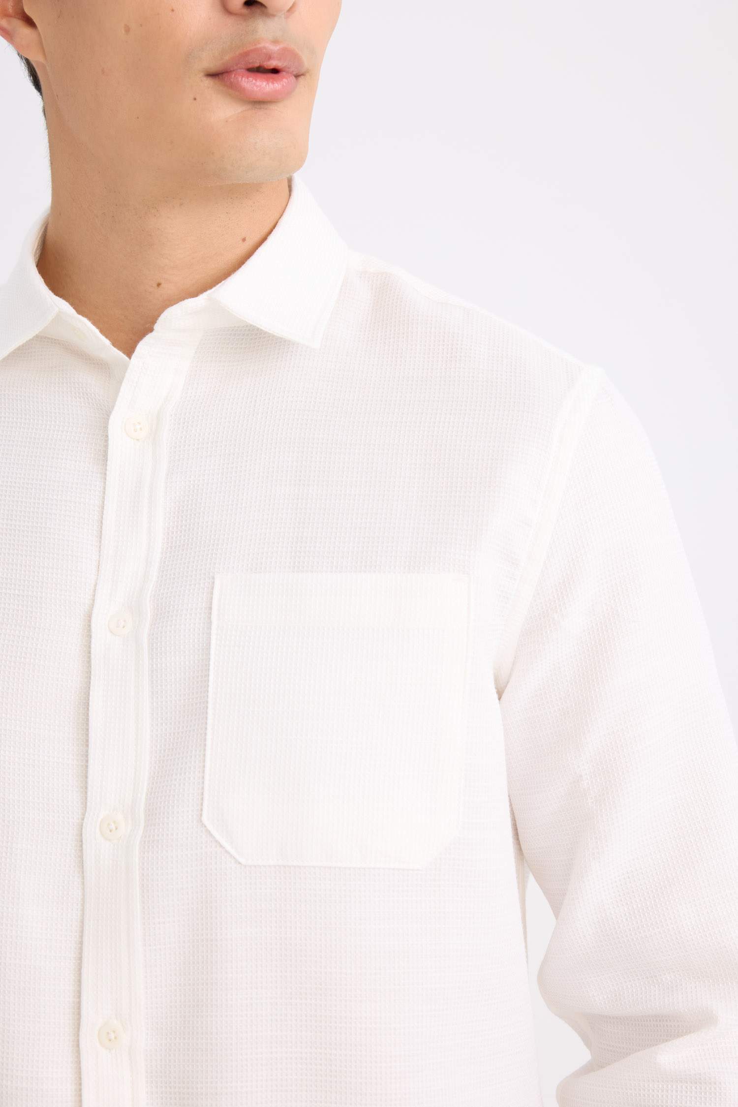 Regular Fit Polo Yaka Pamuklu Uzun Kollu Gömlek