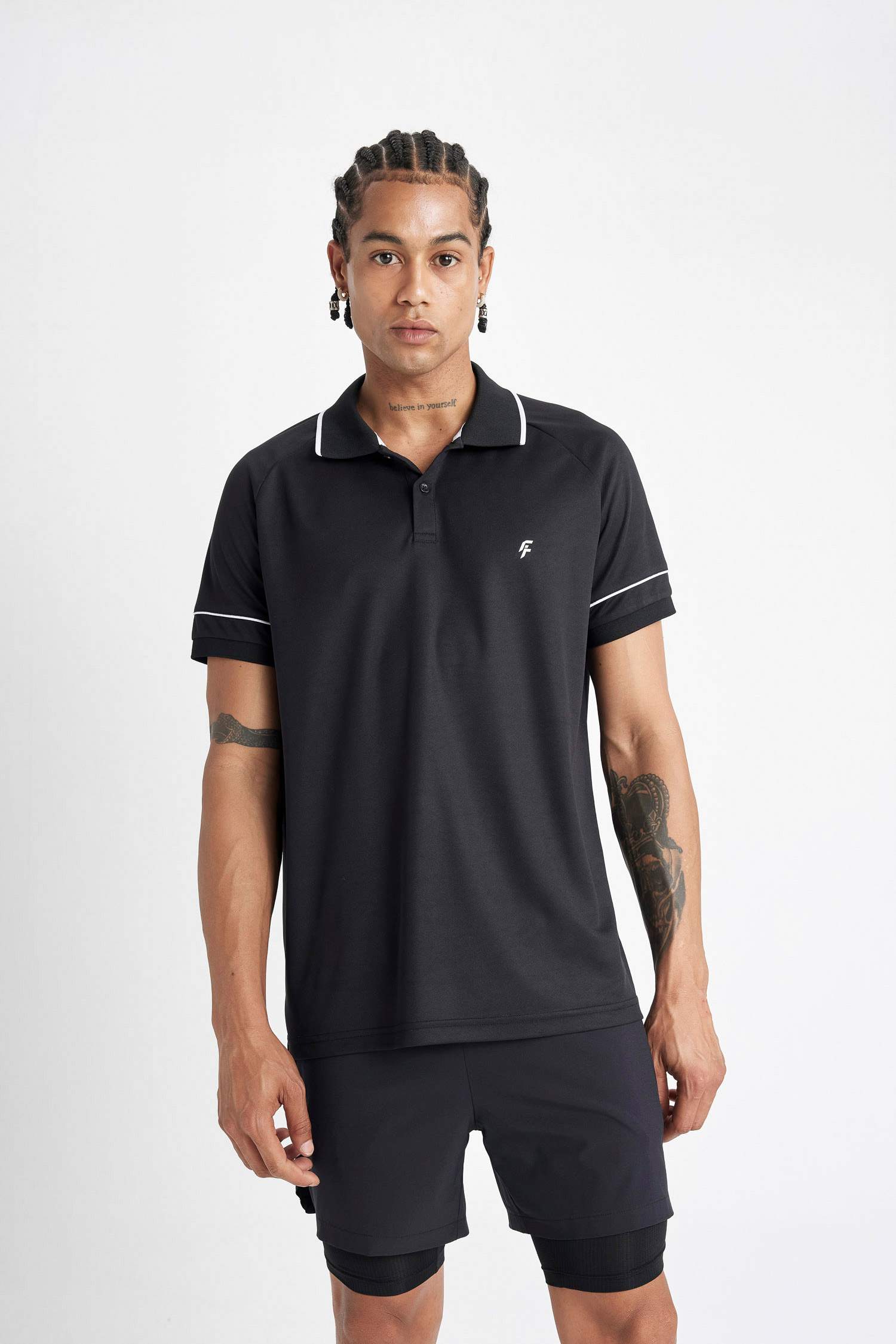 Slim Fit Polo Collar Pique Polo T-Shirt