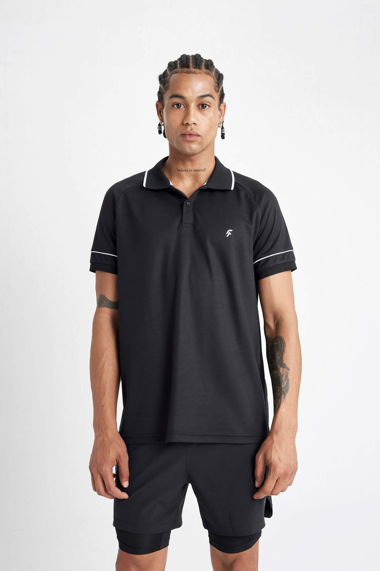 Slim Fit Polo Collar Pique Polo T-Shirt