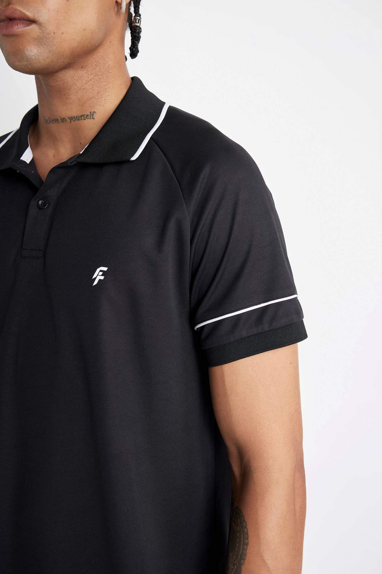 Slim Fit Polo Collar Pique Polo T-Shirt