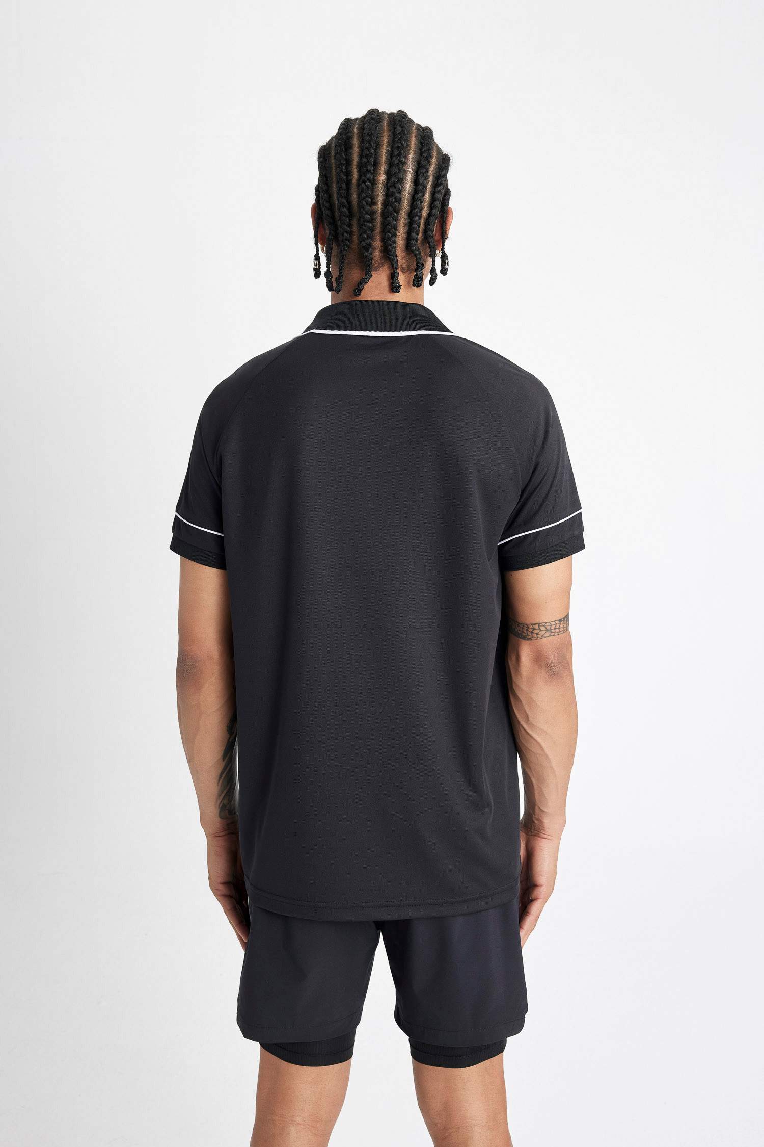 Slim Fit Polo Collar Pique Polo T-Shirt