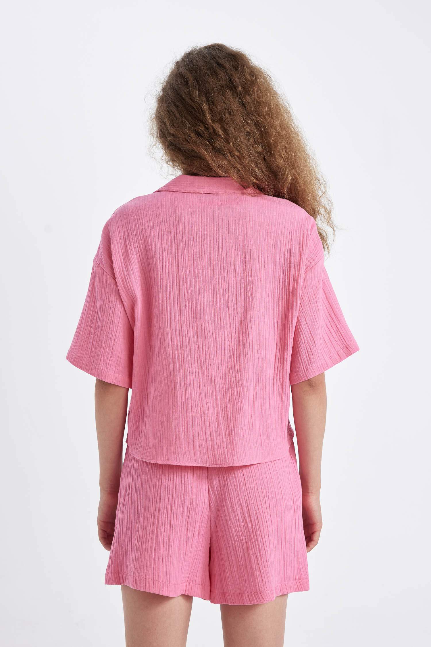 قميص بولو نص ردن موسلين قصة عادية