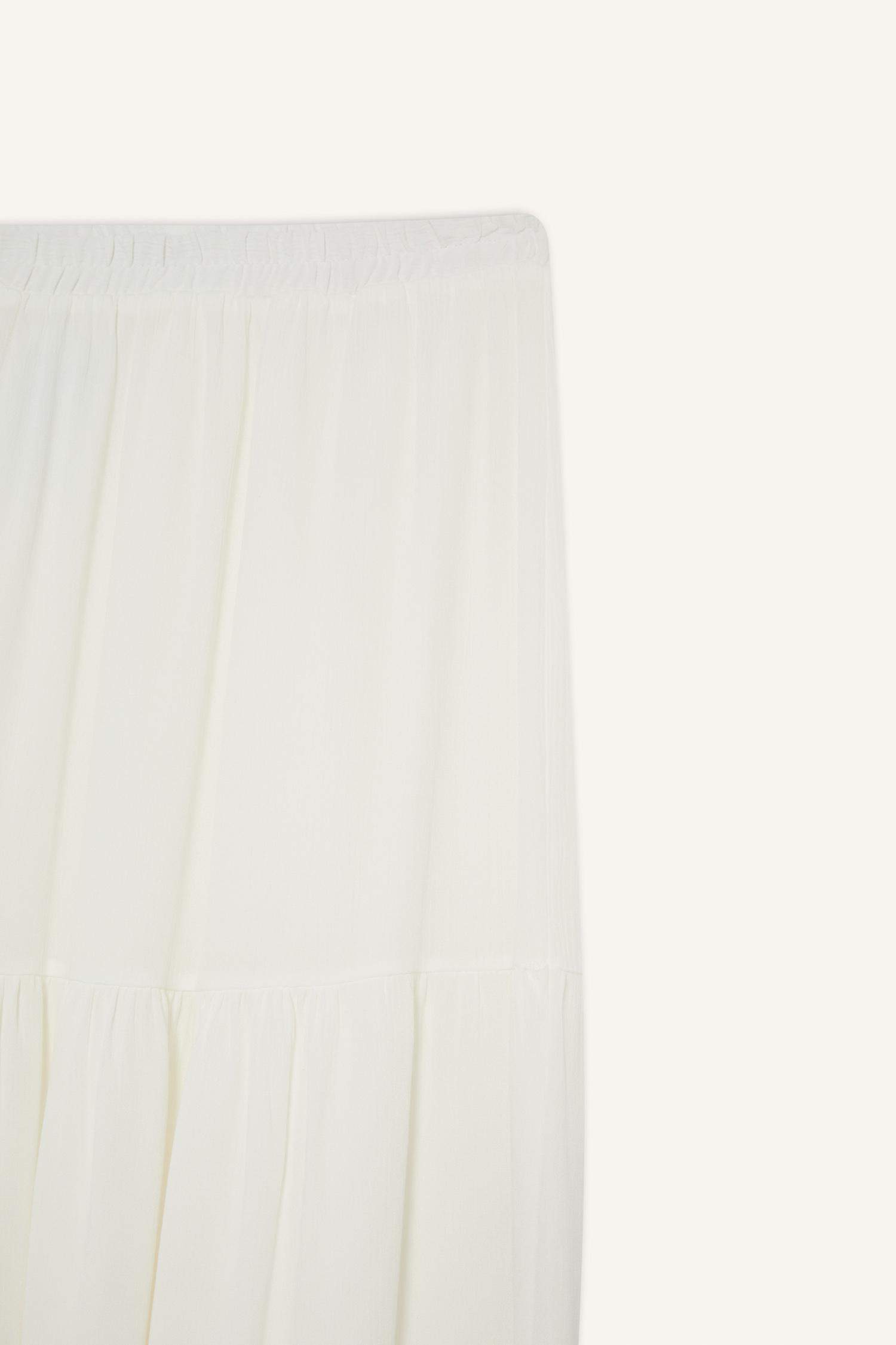 Yüksek Bel Krinkıl Viskon Maxi Etek