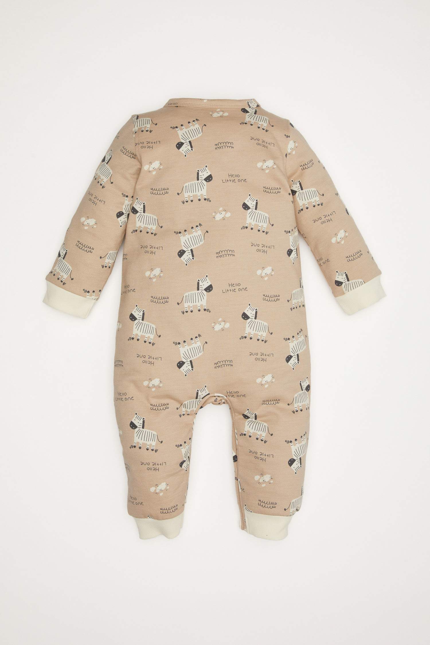 Baby Boy Newborn Zebra Patterned Thin Fabric Jumpsuit