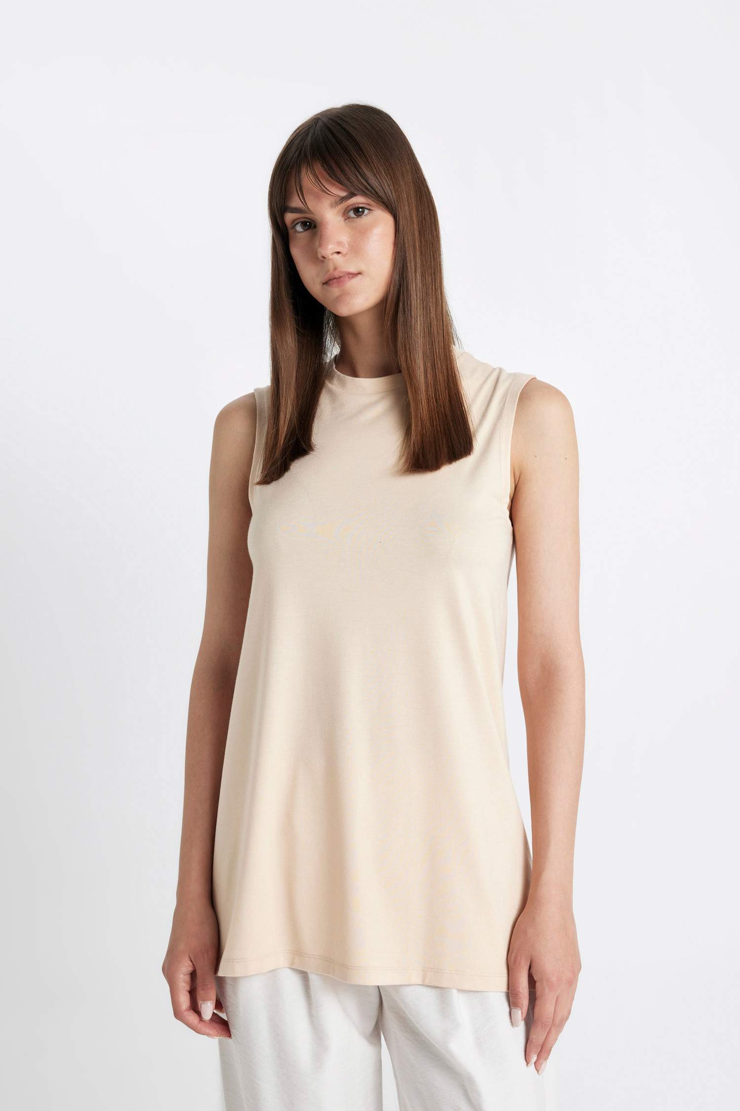 Regular Fit Sleeveless Tunic