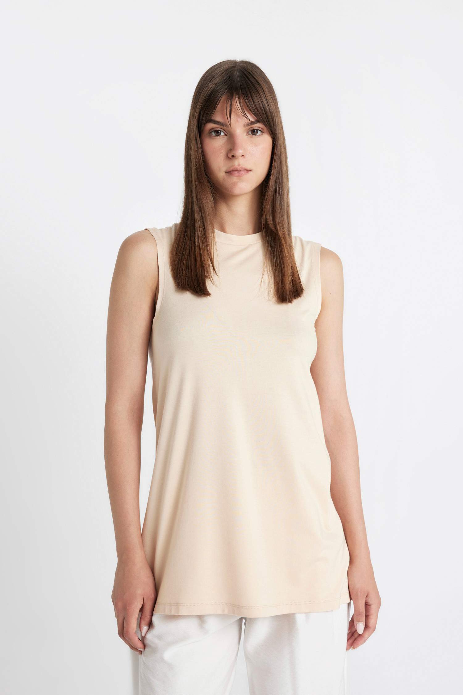 Regular Fit Sleeveless Tunic