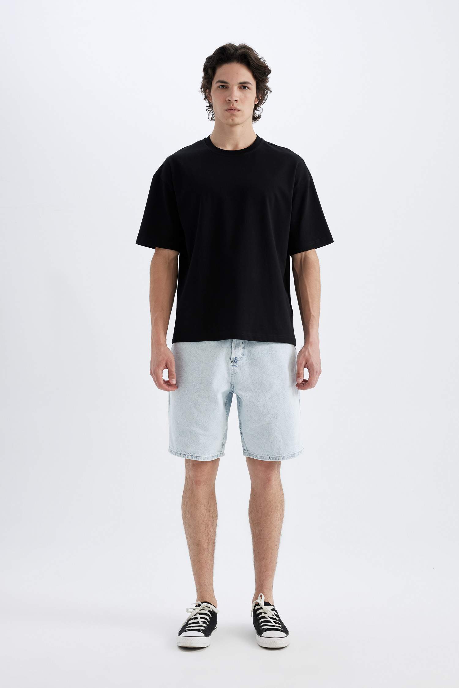 Boxy Fit Crew Neck Short Sleeve T-Shirt