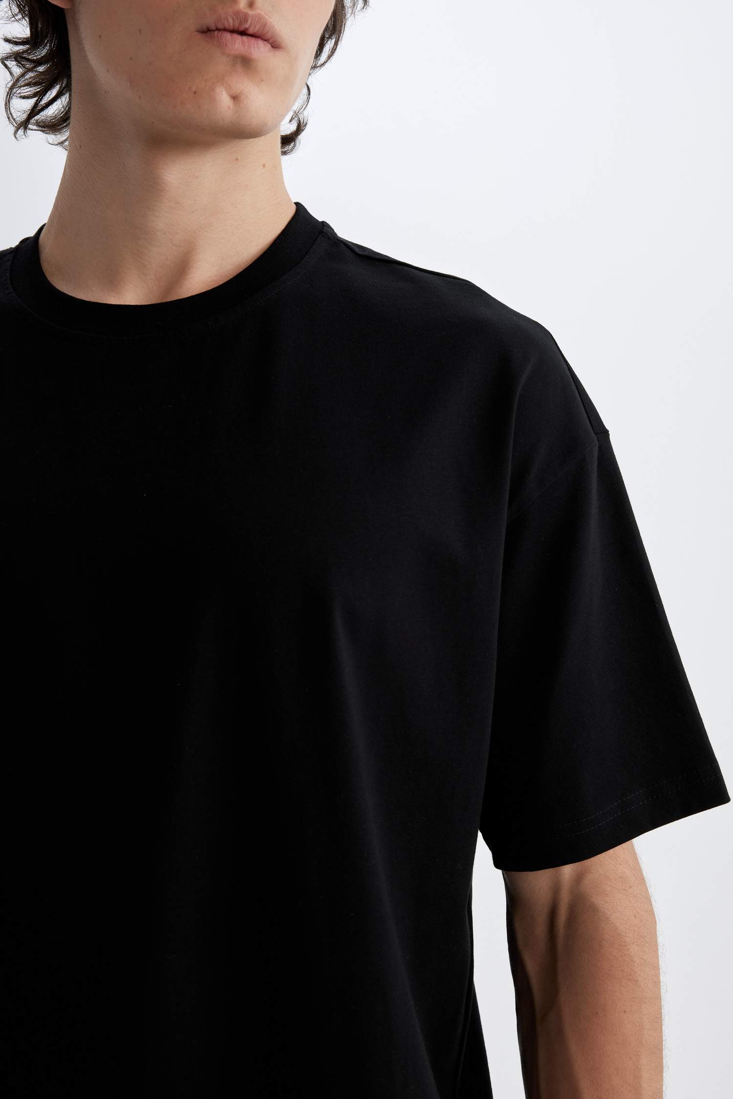 Boxy Fit Crew Neck Short Sleeve T-Shirt