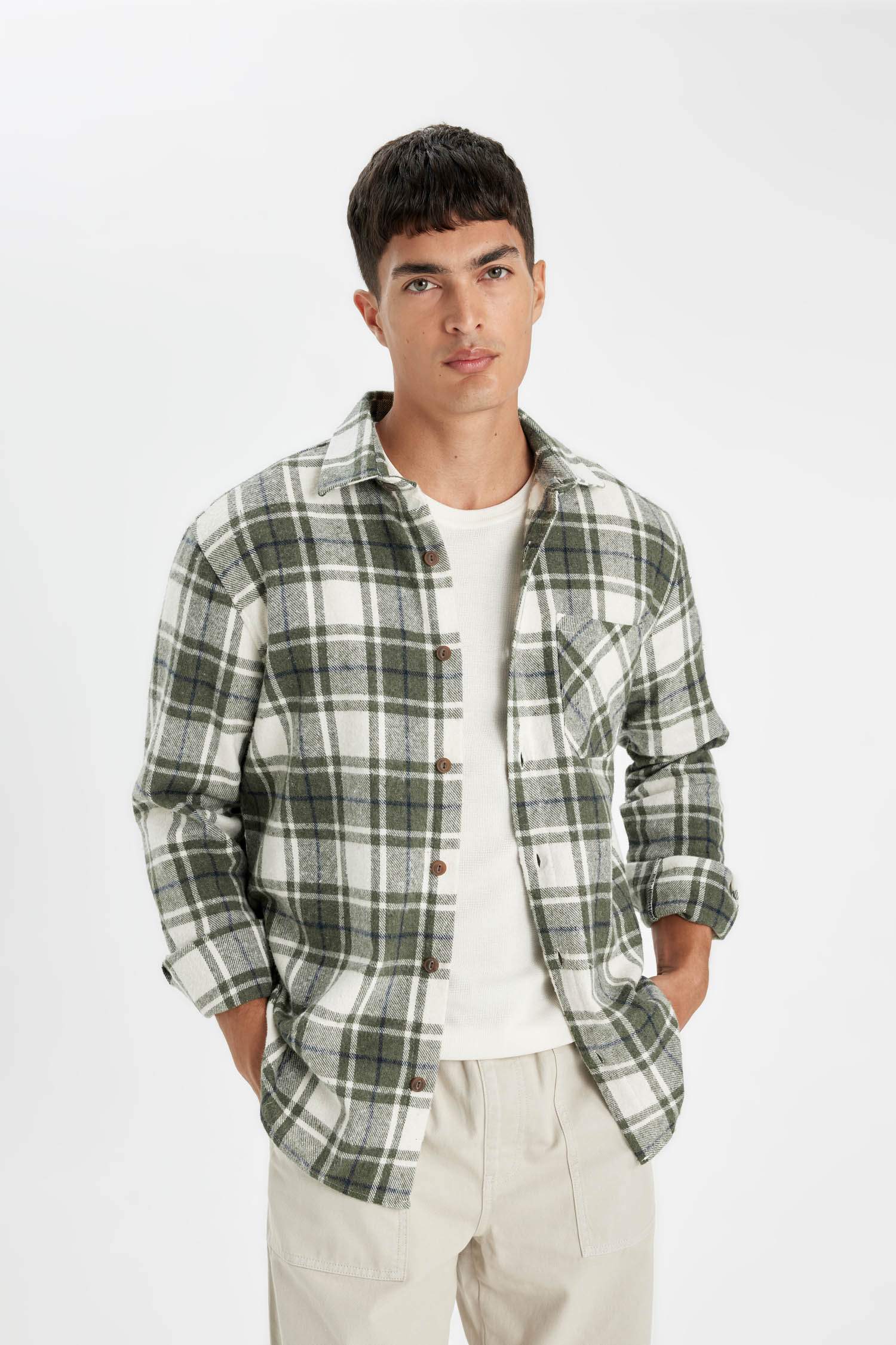 поло жаға Ұзын жеңді көйлек