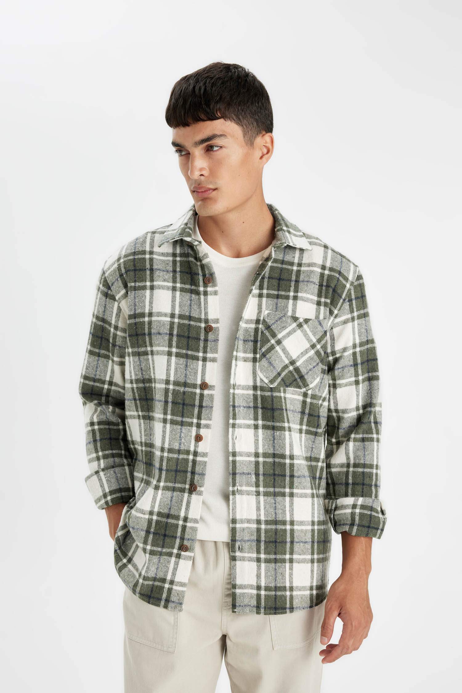 поло жаға Ұзын жеңді көйлек