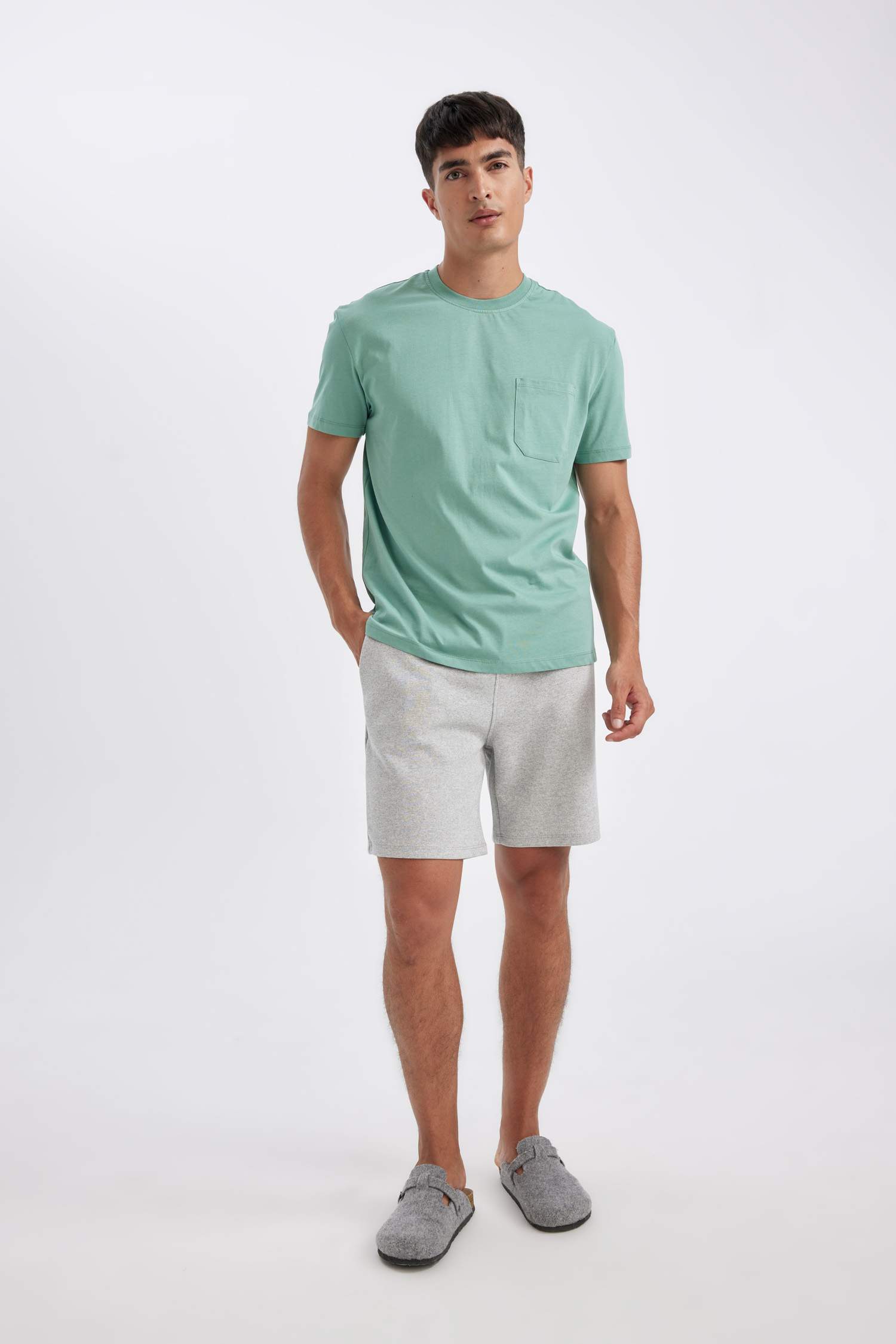 Regular Fit Crew Neck Pajama Top