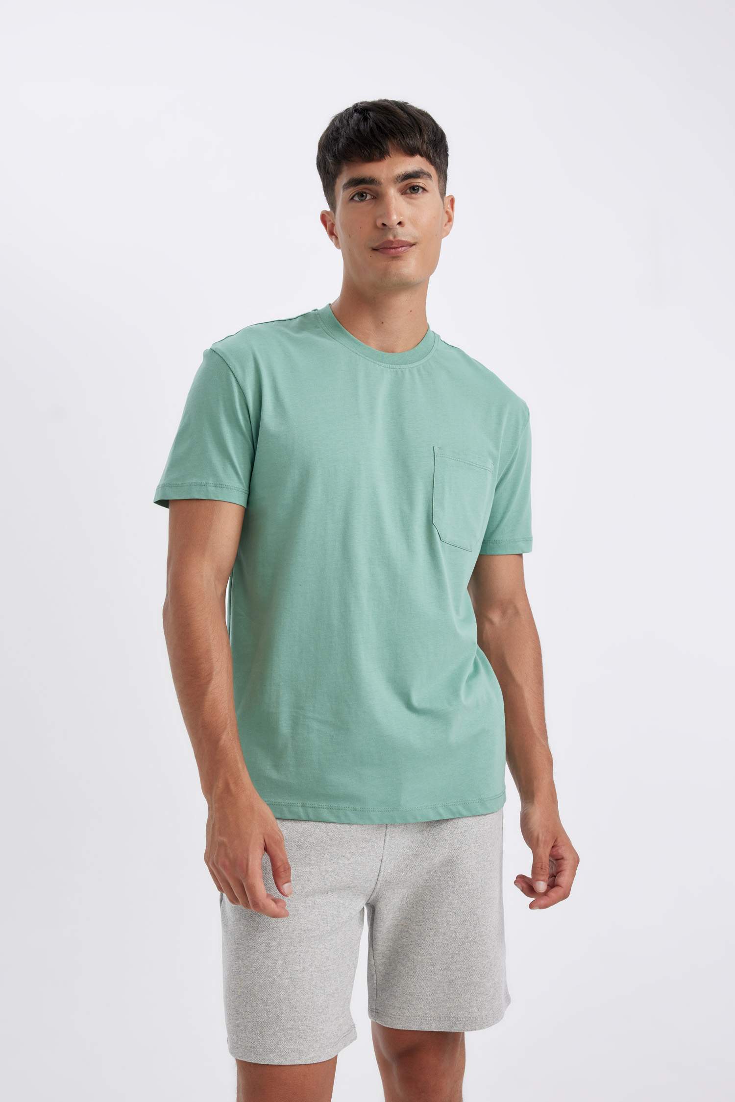 Regular Fit Crew Neck Pajama Top