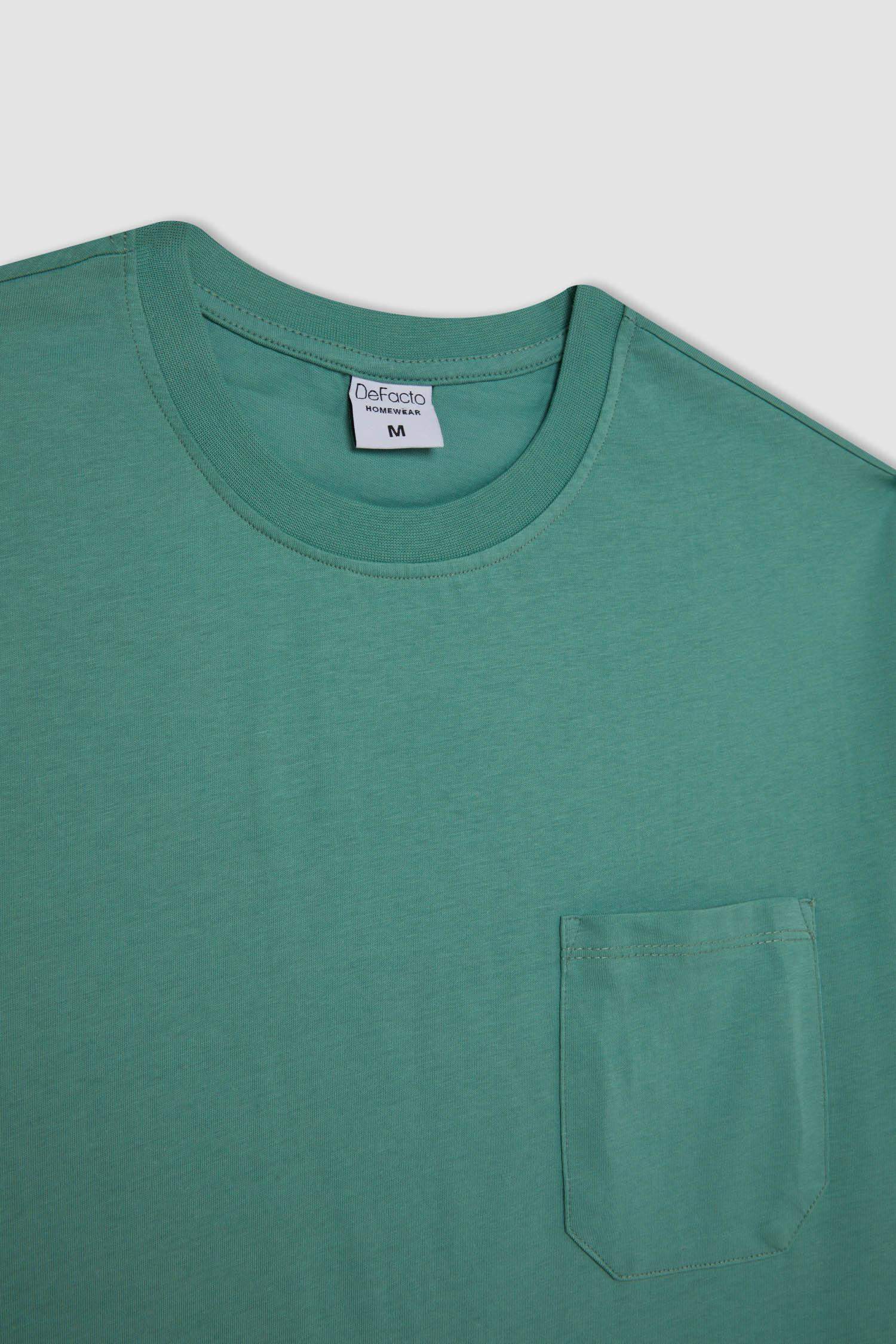 Regular Fit Crew Neck Pajama Top