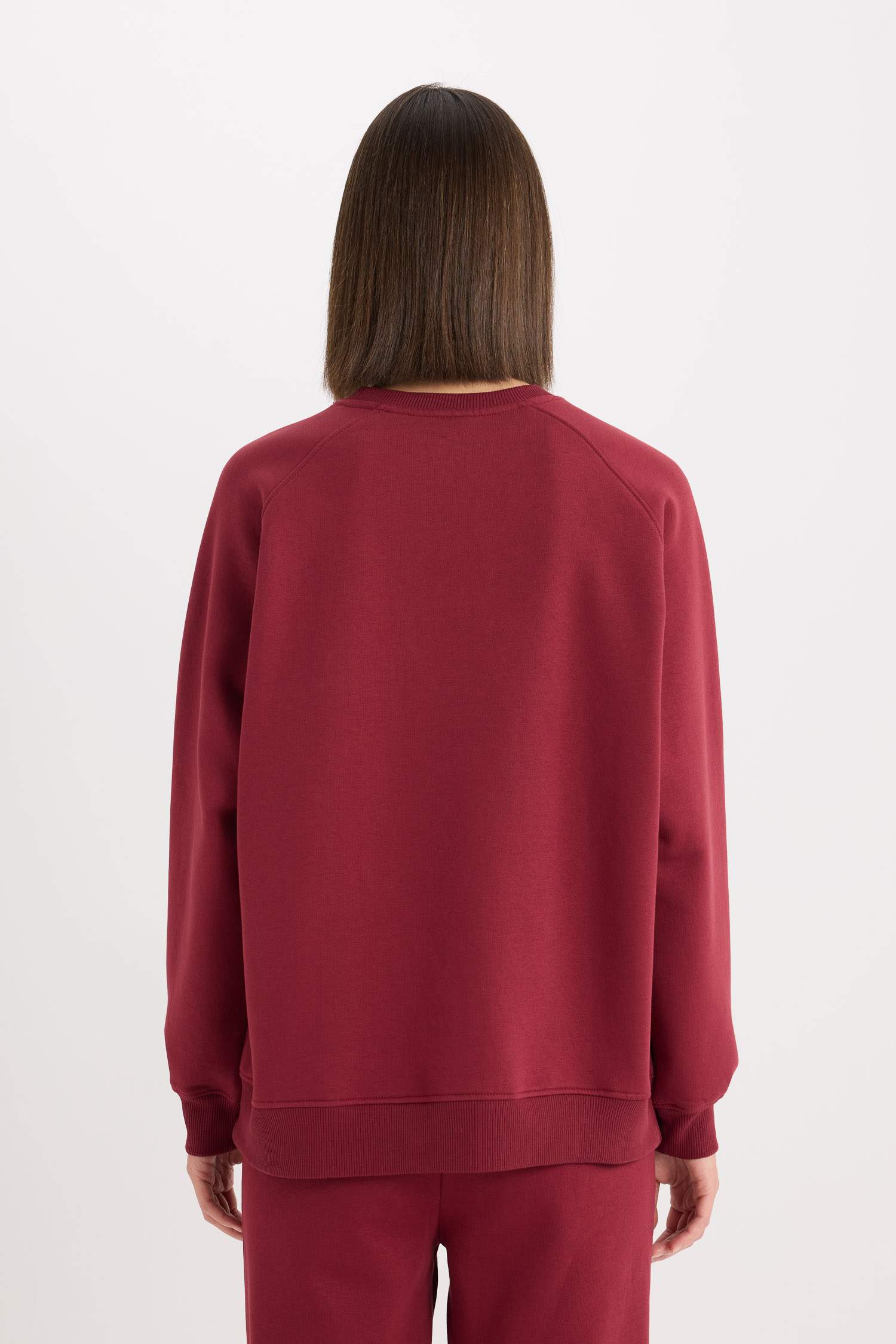 Oversize Fit Crew Neck Thick Sweatshirt