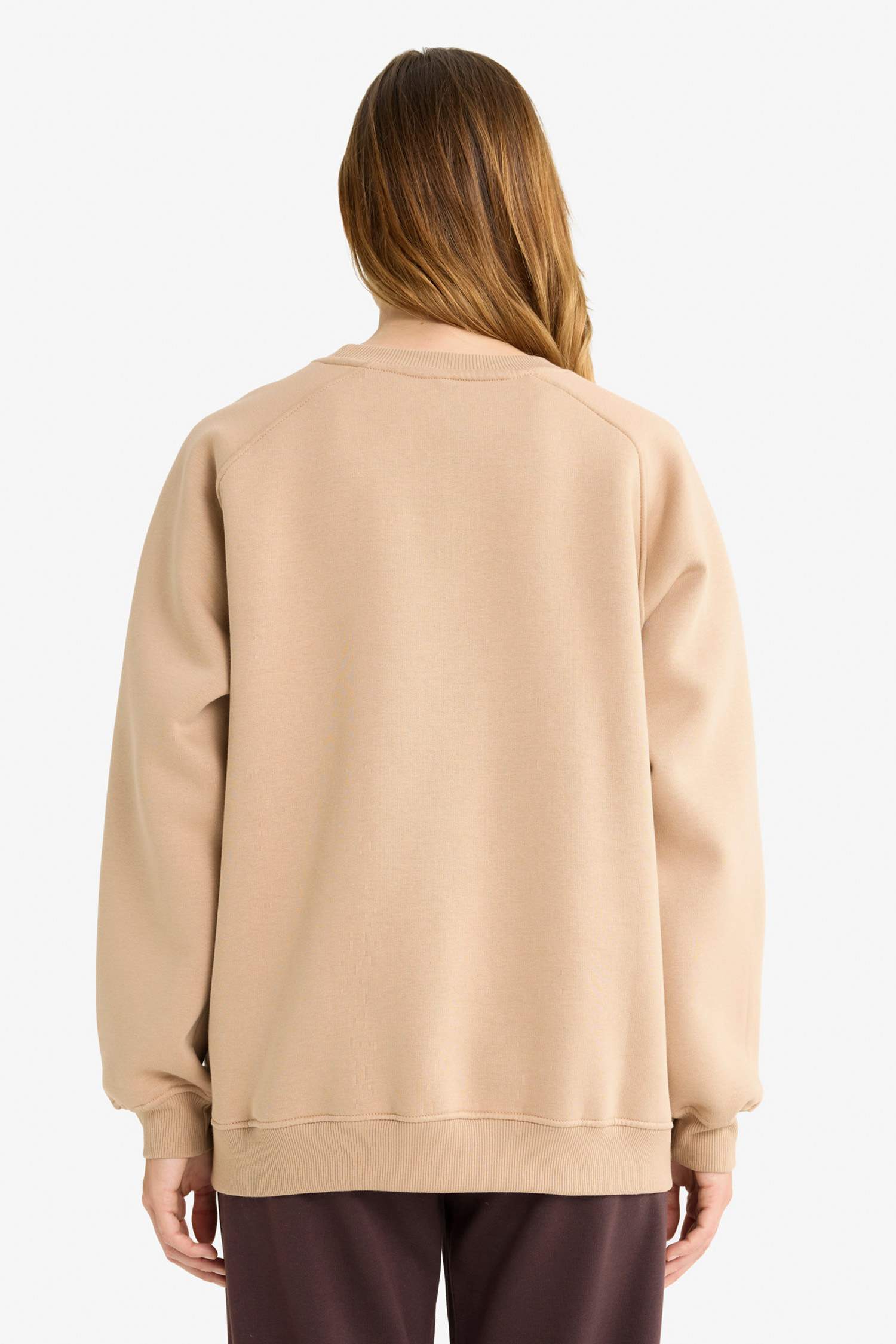Oversize Loose Fit Basic Thick Fabric Sweatshirt
