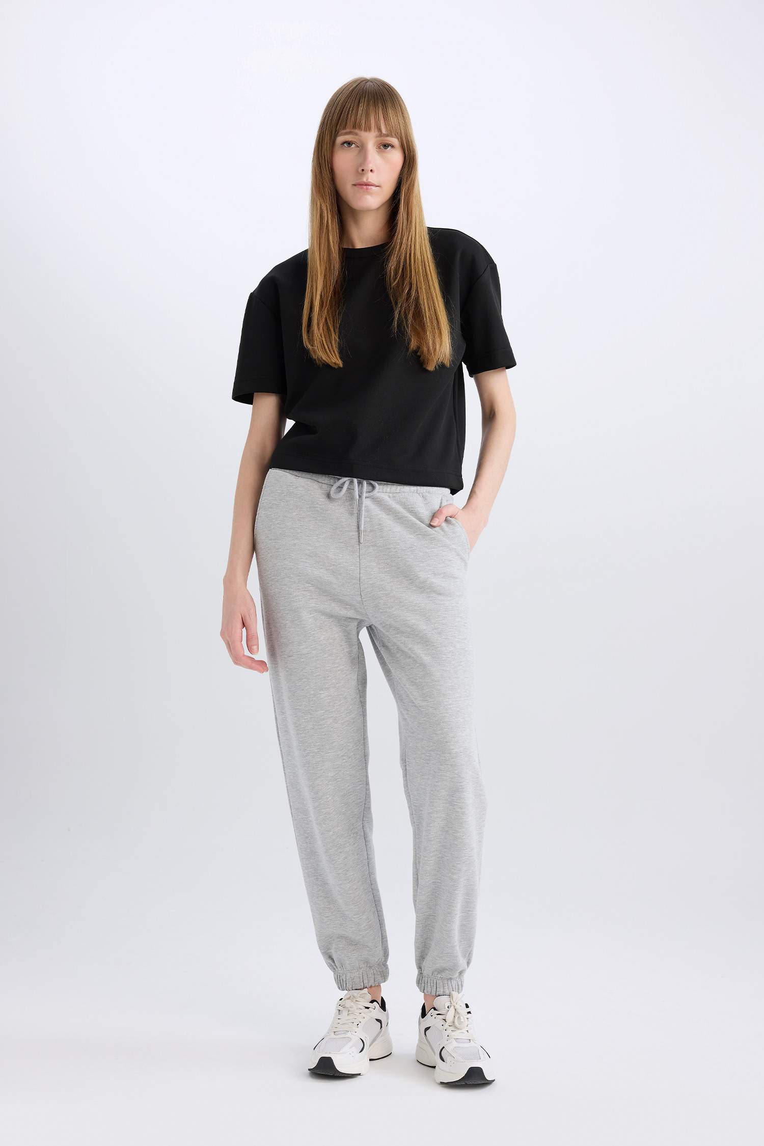 Jogger Pocket Thick Sweatshirt Fabric Trousers