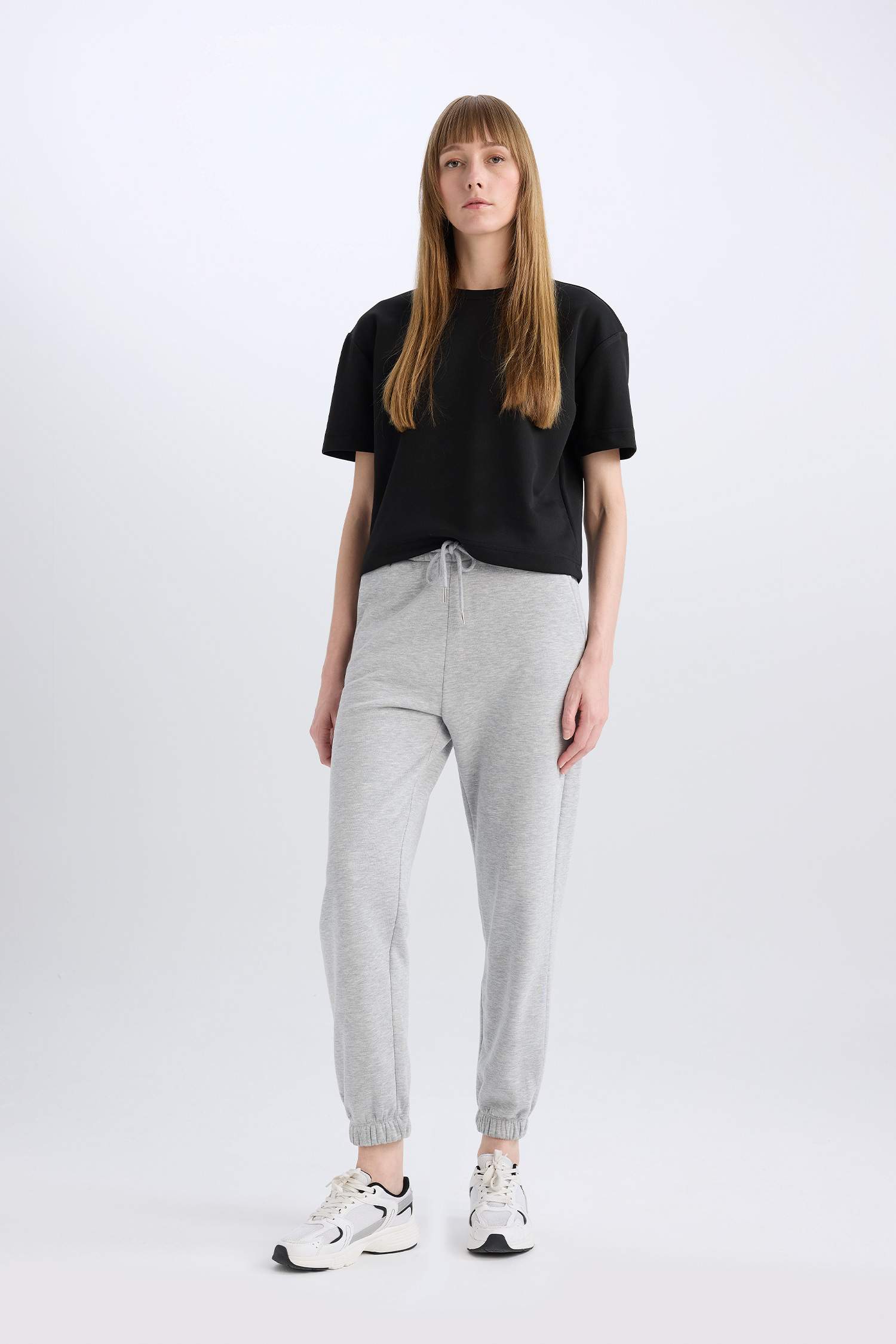 Jogger Pocket Thick Sweatshirt Fabric Trousers