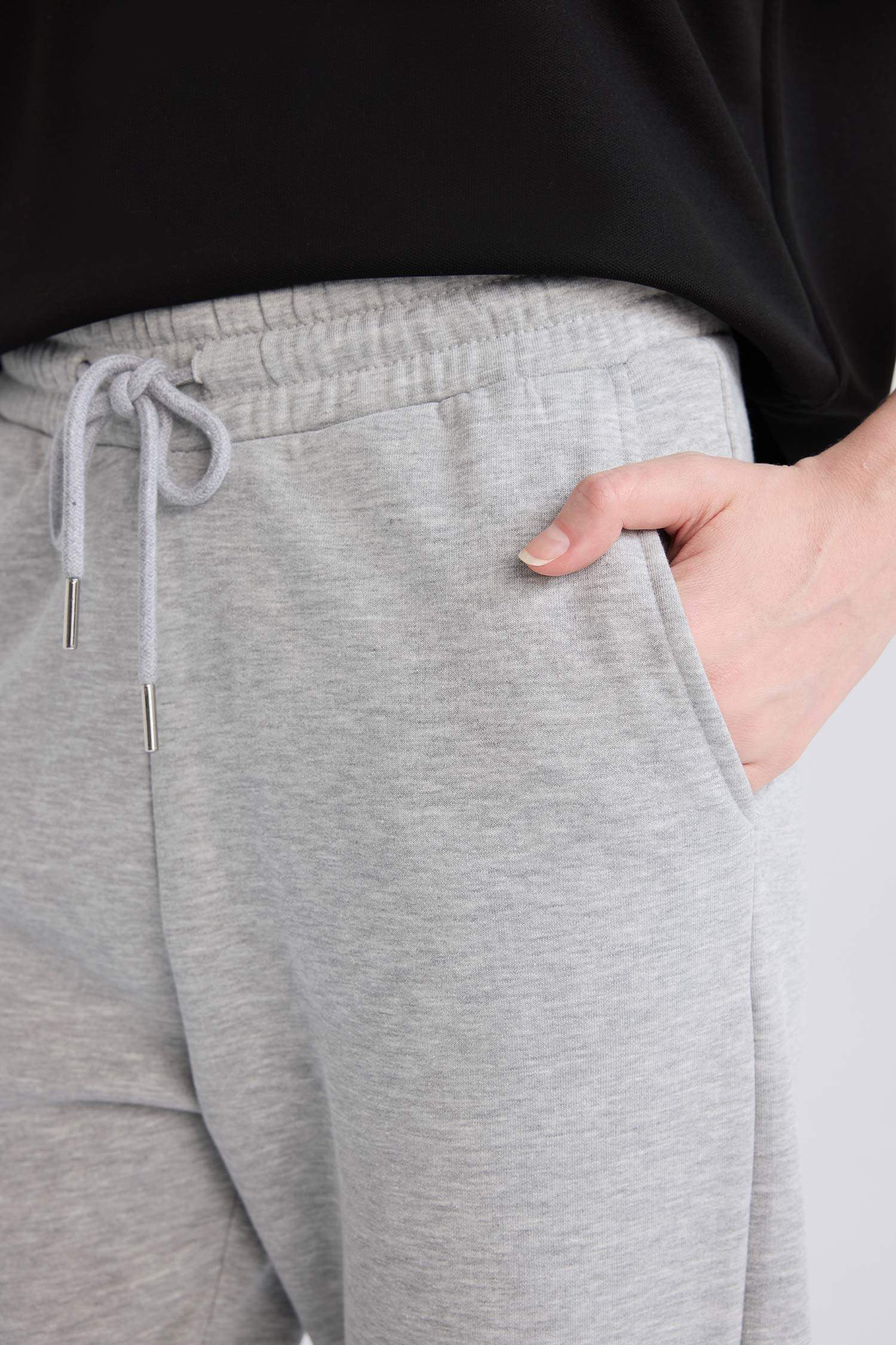 Jogger Pocket Thick Sweatshirt Fabric Trousers