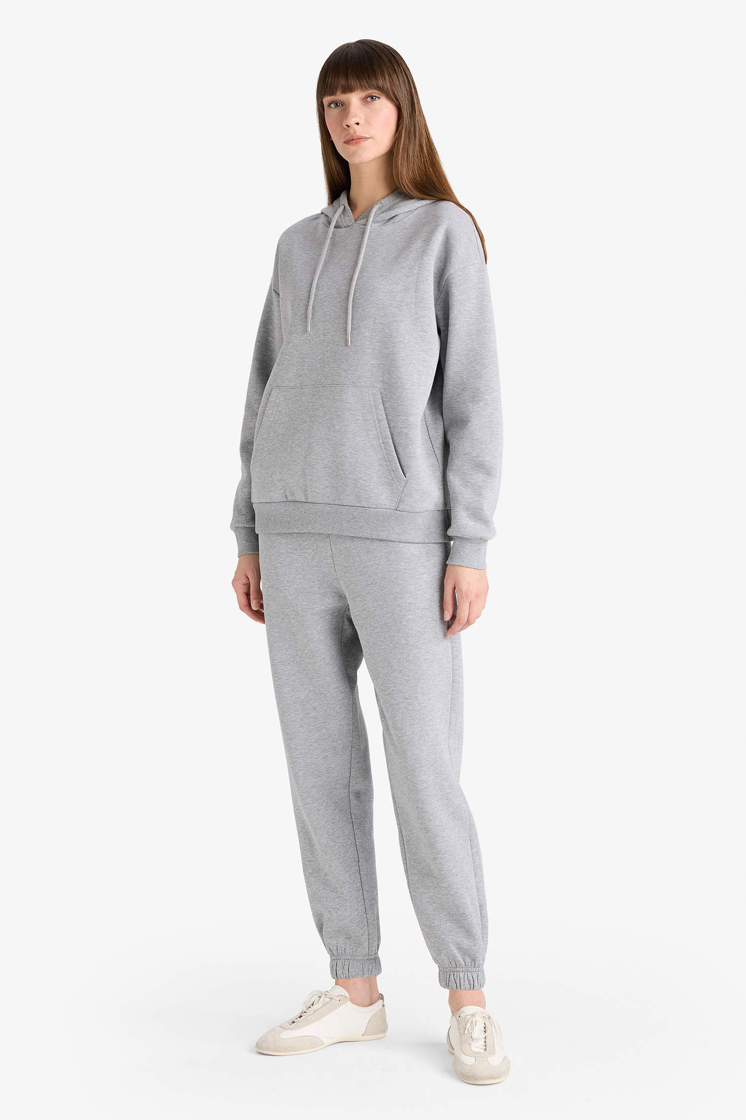 بنطلون قماش سميك جوجر فيت