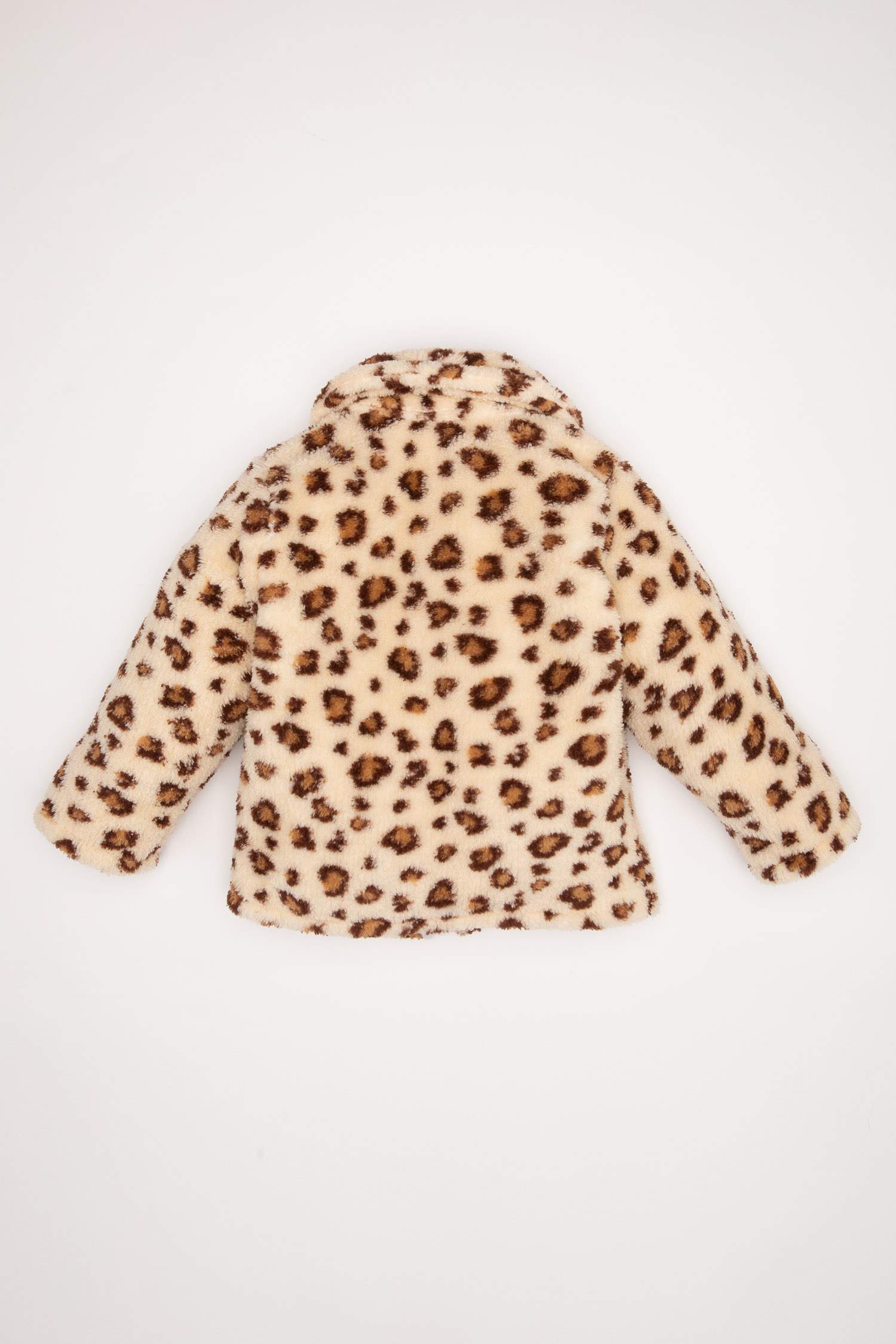 كارديجان بناتي تايجر فرو قصة عادية بياقة قميص