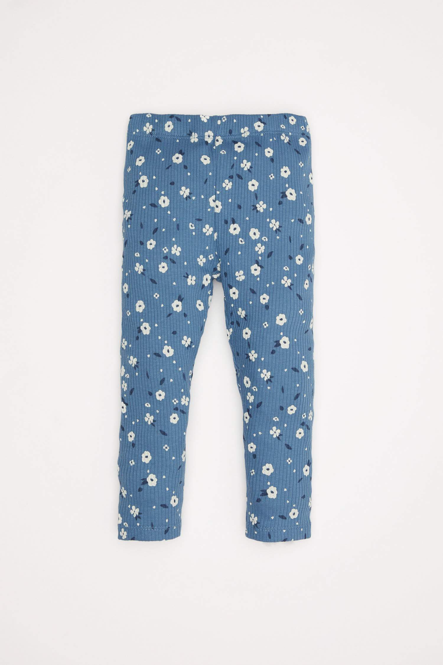 Kız Bebek 2'li Takım Çiçekli Sweatshirt Üst Beli Lastikli Uzun Tayt Alt