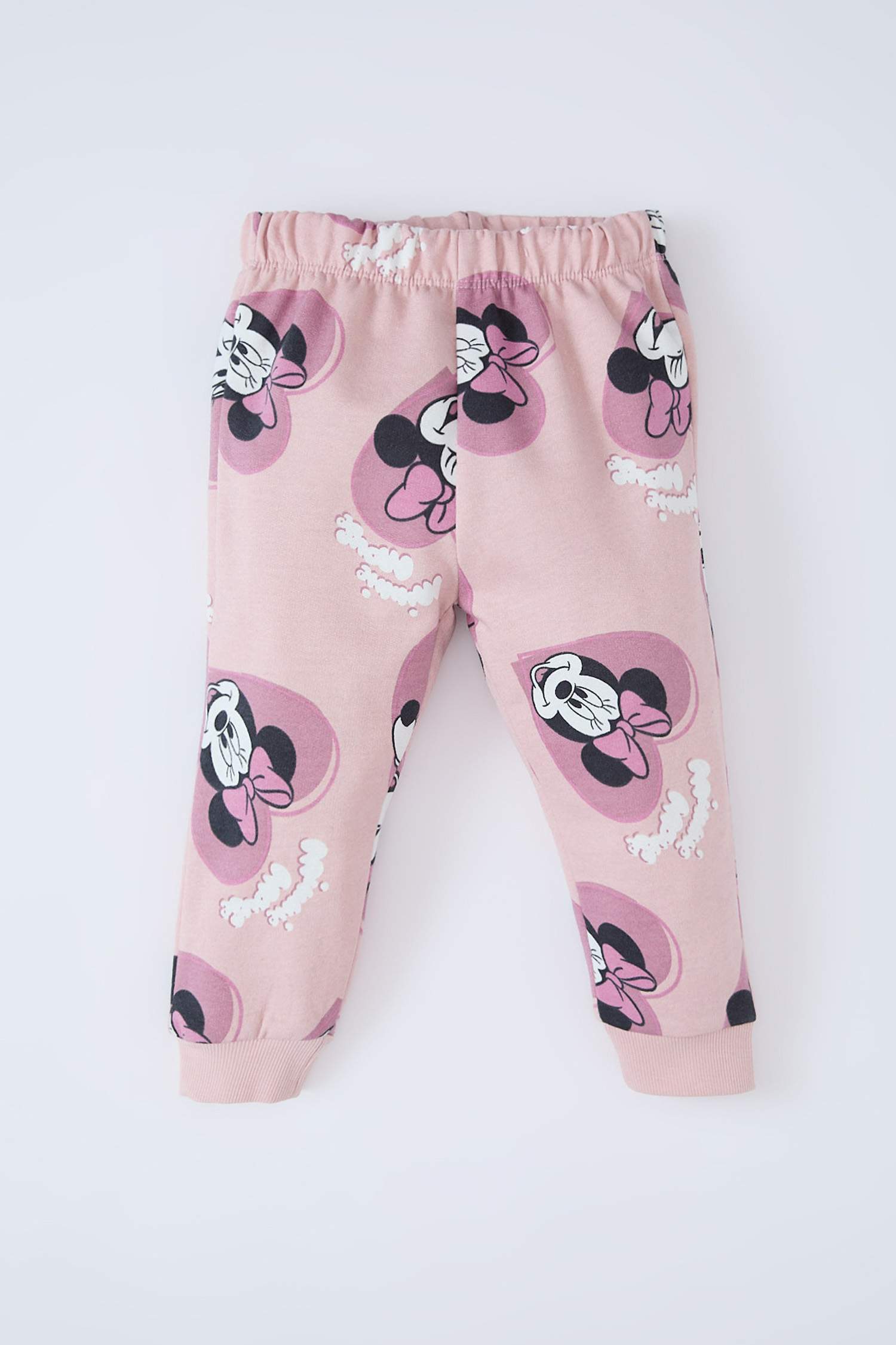 طقم سويت شيرت برقبة مستديرة ديزني ميكي وميني و سروال رياضي للبيبي بنت