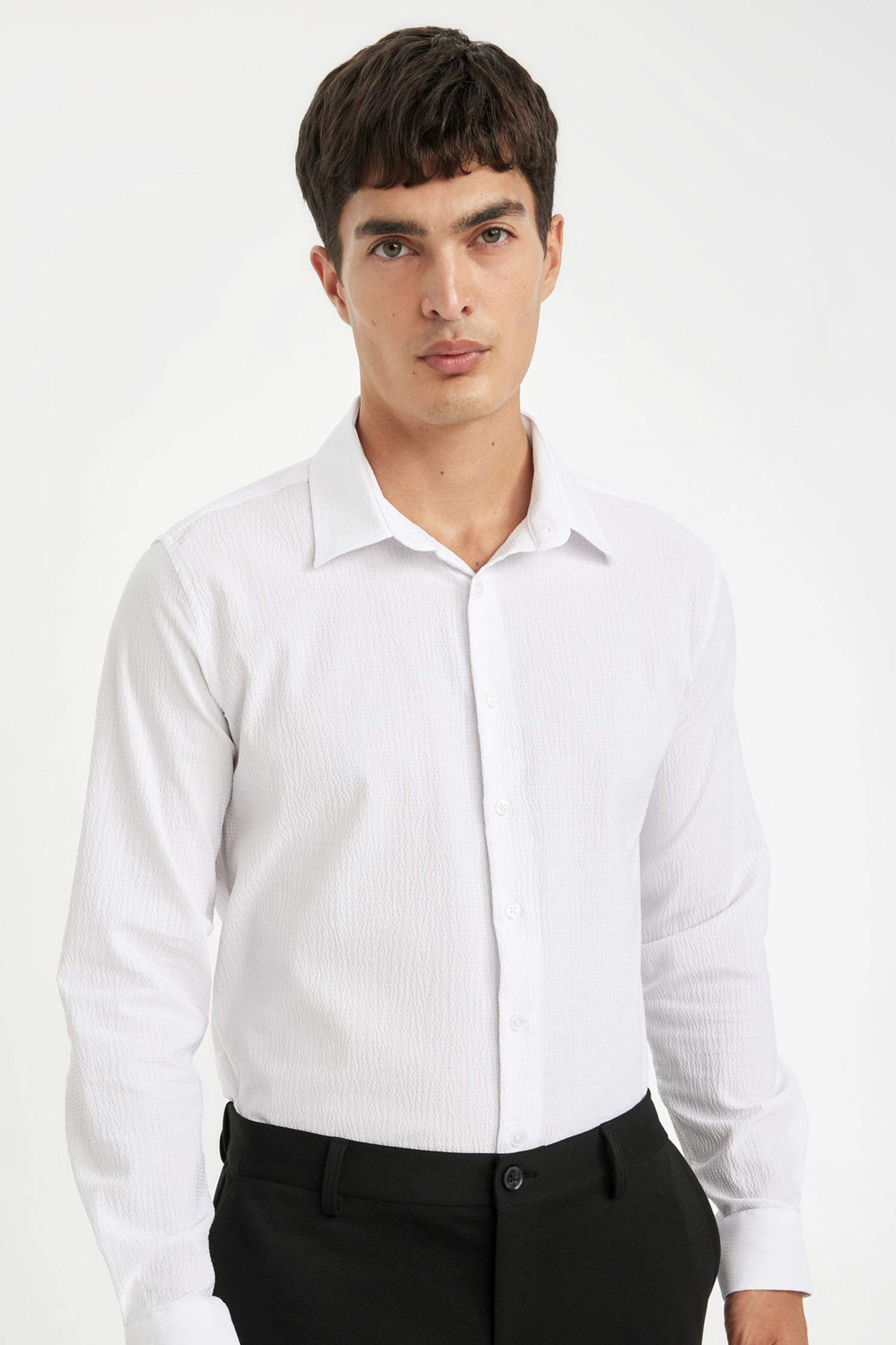 قميص بولو مودرن فيت بكم طويل